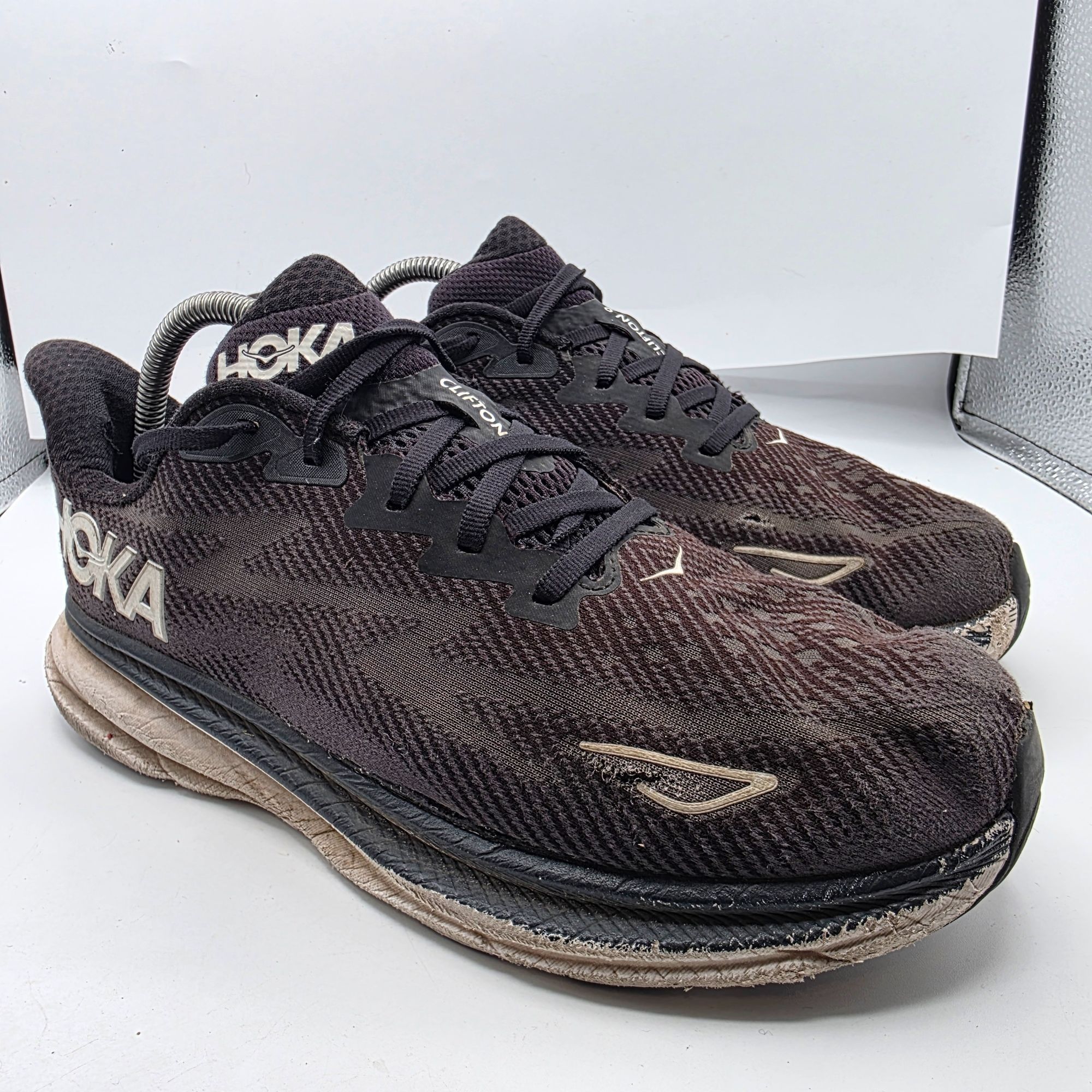 Hoka Hoka Clifton 9 Women Size 9 Wide Black Running Shoes Cushion Size US 9 / IT 39 - 1 Thumbnail