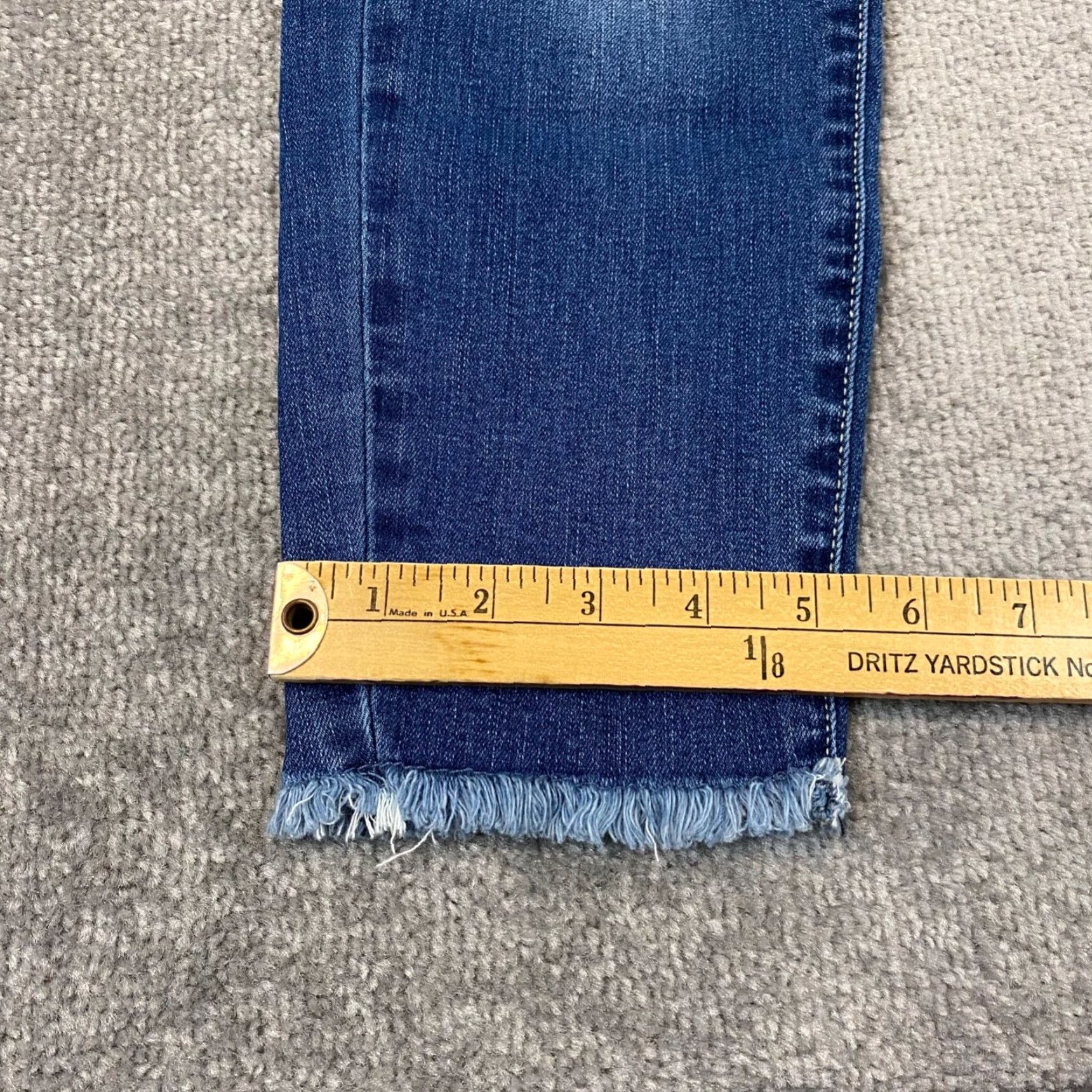 Vintage Kancan Jeans Ripped Mid Rise Frayed Raw Hem Distressed 28 Blue KC8274M Women Slim 5-Pocket Design Vintage No Size 28" / US 6 / IT 42 - 5 Thumbnail