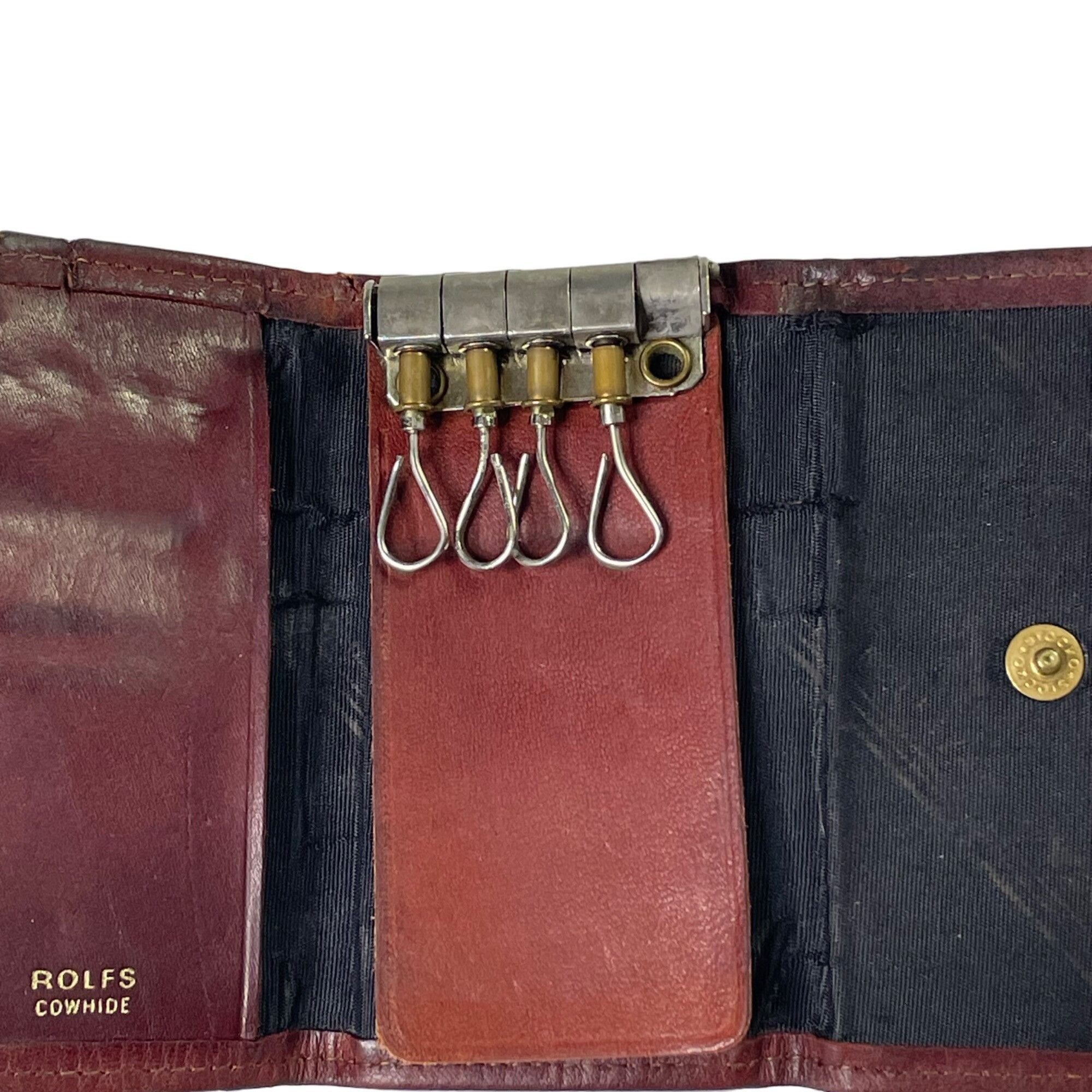 Vintage Vintage Rolfs Tri Fold Key Caddy Key Holder Leather Cow Hide Size ONE SIZE - 6 Thumbnail