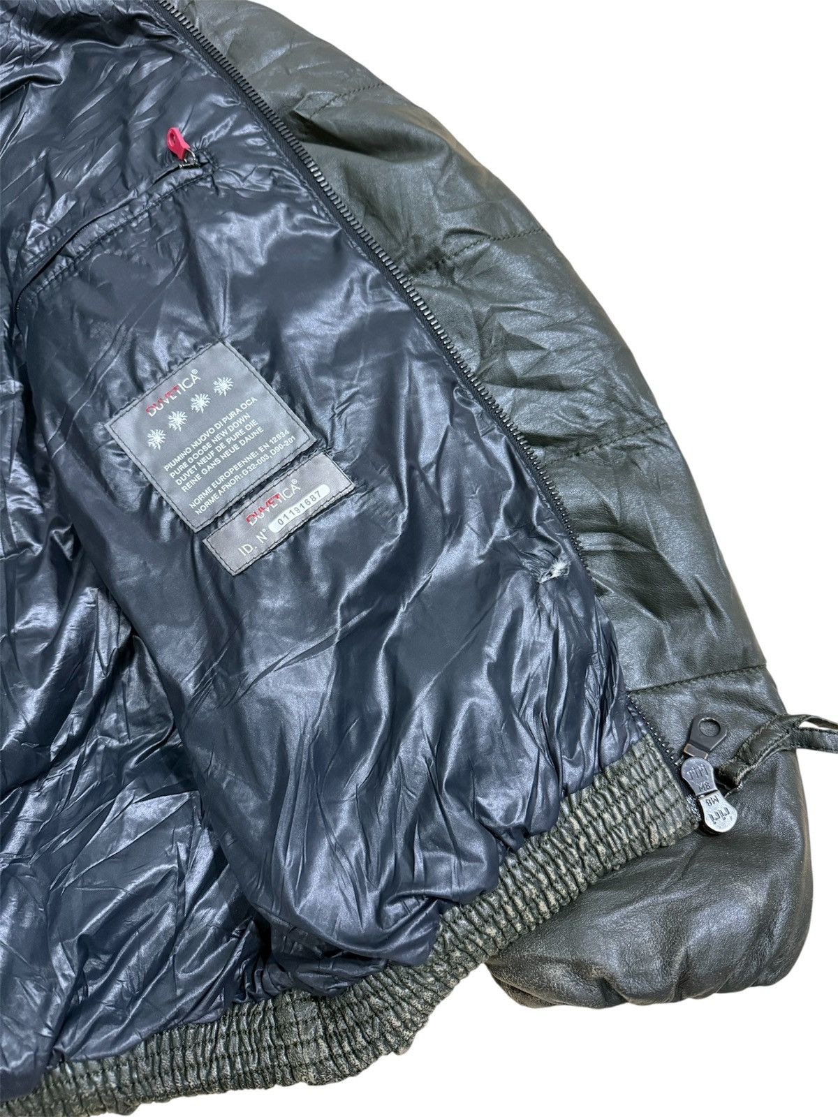 Duvetica DUVETICA FULL ZIPPER LEATHER PUFFER JACKET Size US M / EU 48-50 / 2 - 6 Thumbnail
