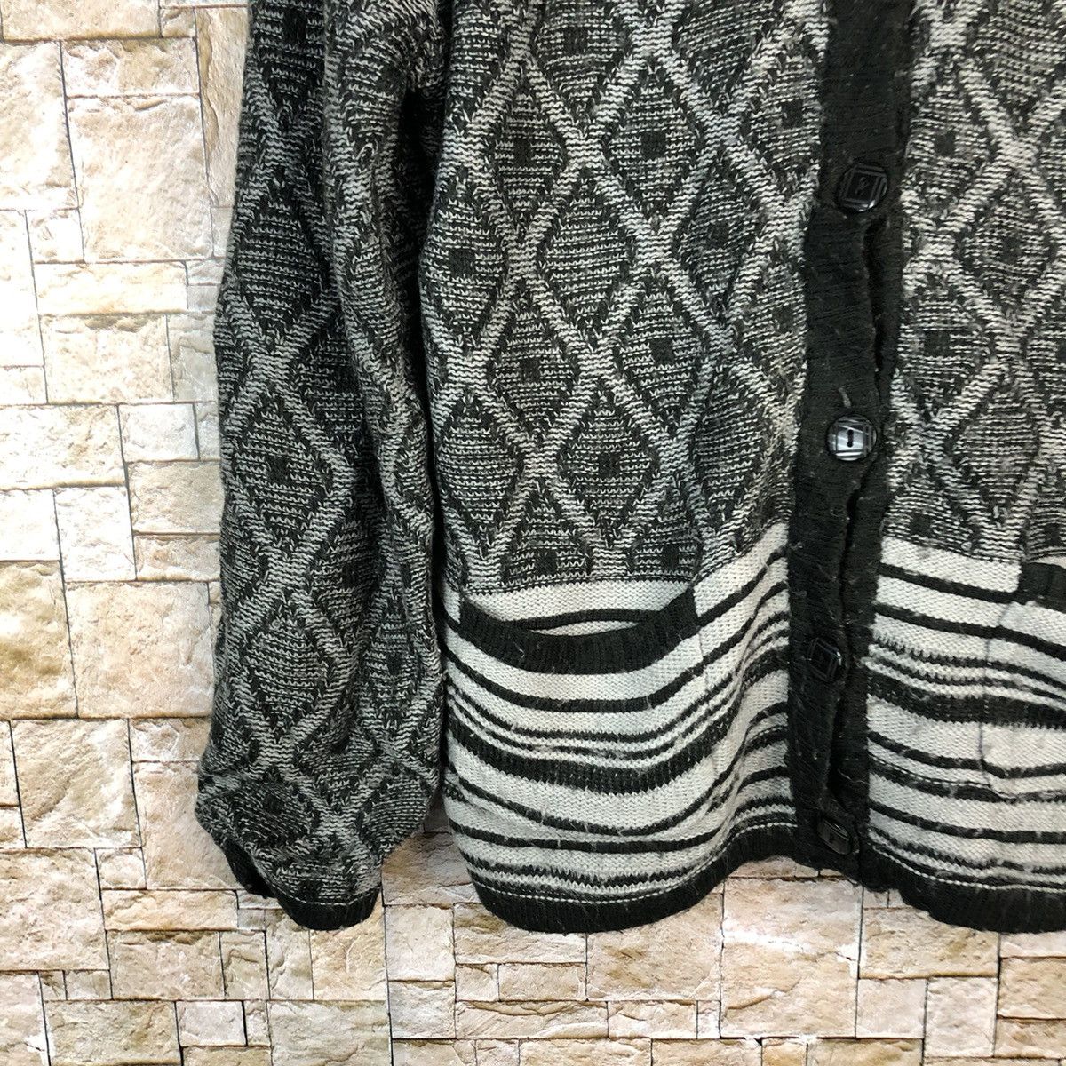 Japanese Brand More Planta Grey Cardigan Knitwear sweater #A812 Size US M / EU 48-50 / 2 - 7 Thumbnail