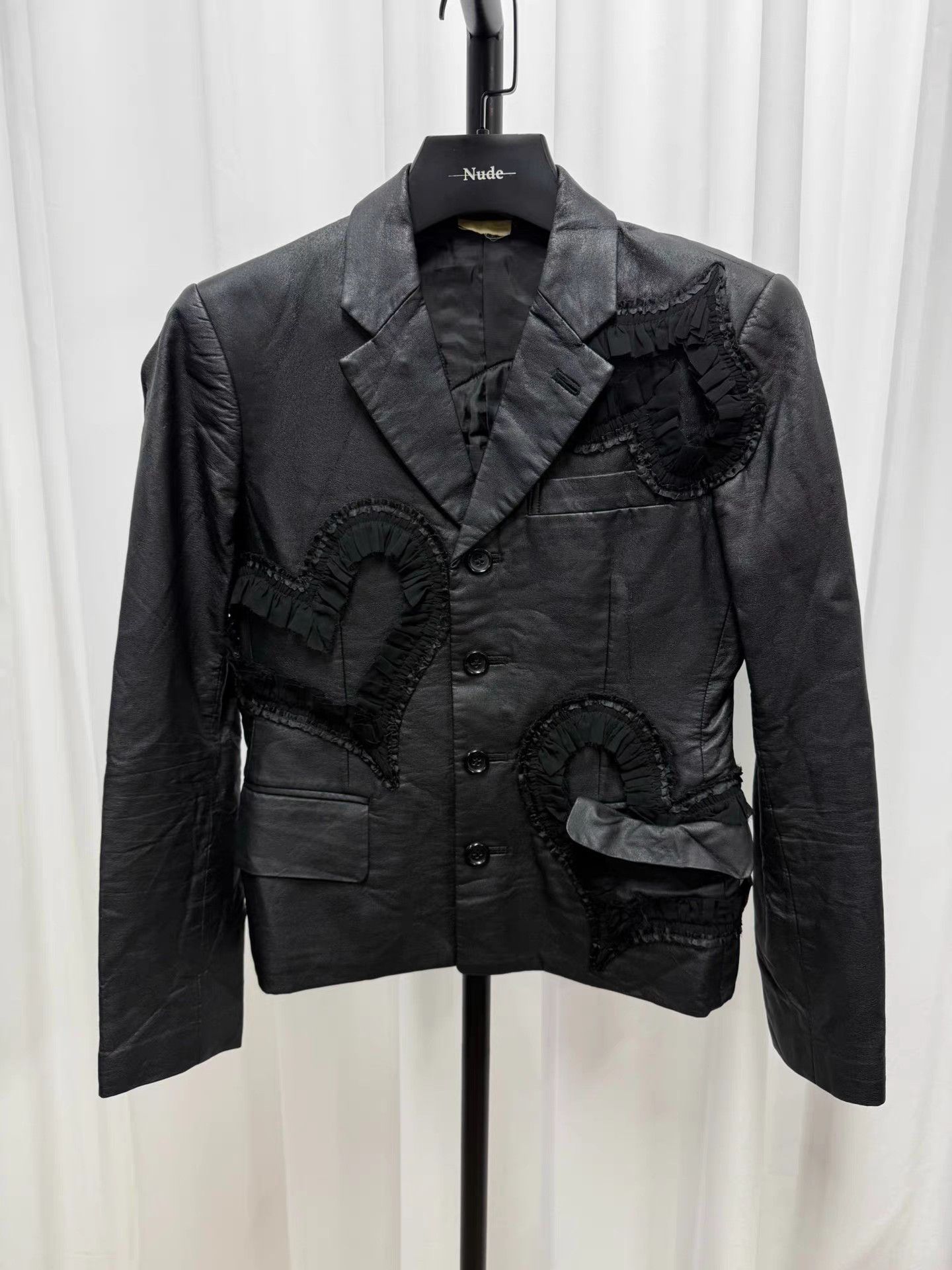 Comme des Garcons Comme des Garcons Heart Panel Leather Blazer K20 Size XS / US 0-2 / IT 36-38 - 1 Thumbnail