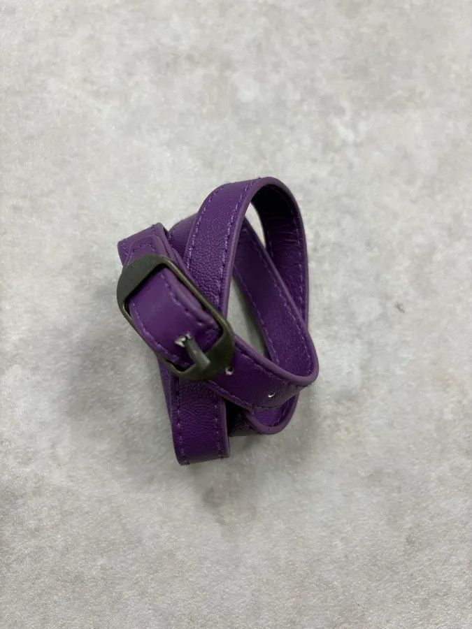 Balenciaga Balenciaga City Purple Studded Leather Bracelet Size ONE SIZE - 3 Thumbnail
