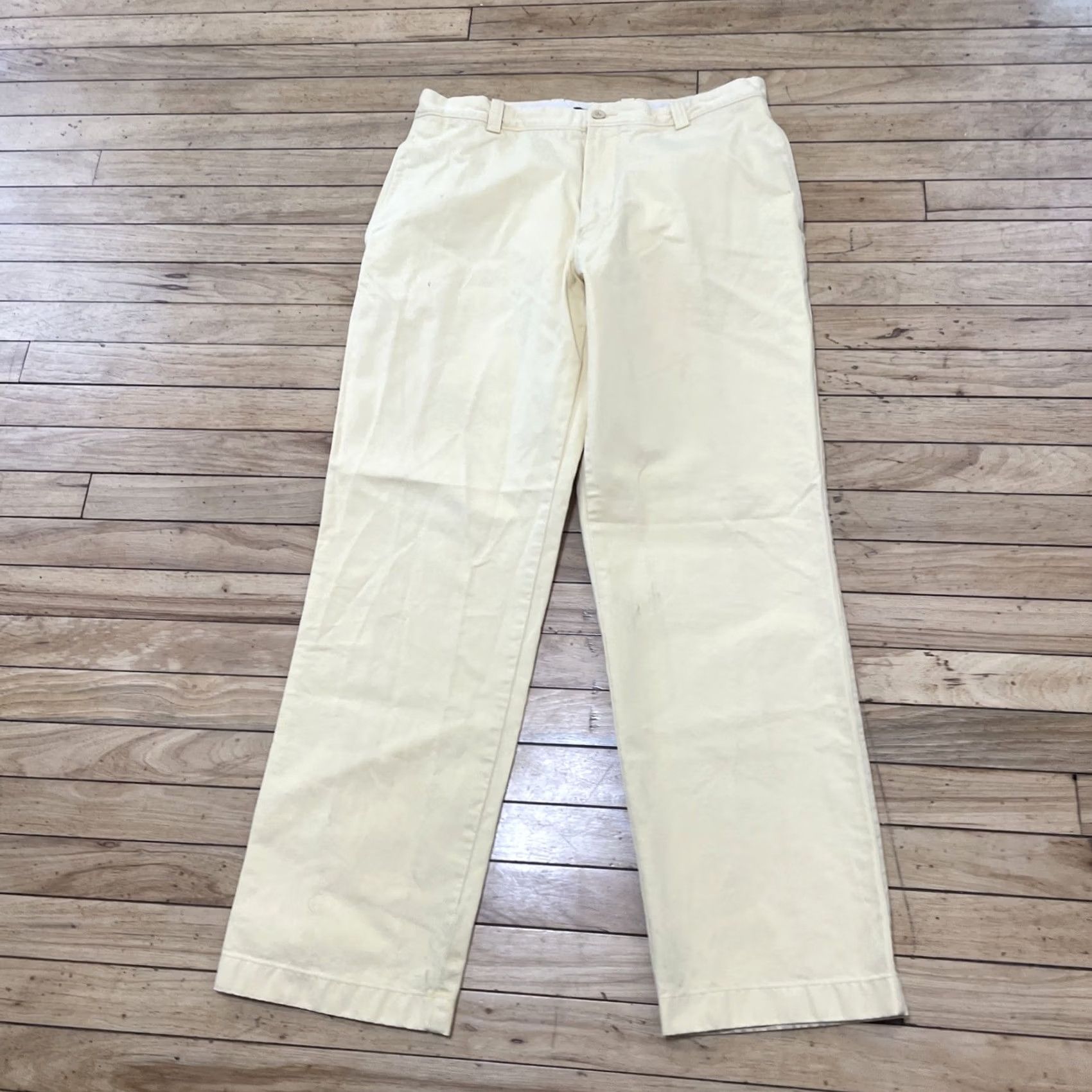 J.Crew VINTAGE J.CREW Thick Broken In Pants Men 35x32 Yellow Golf Chino 90s Grunge Y2K Size US 35 - 3 Thumbnail