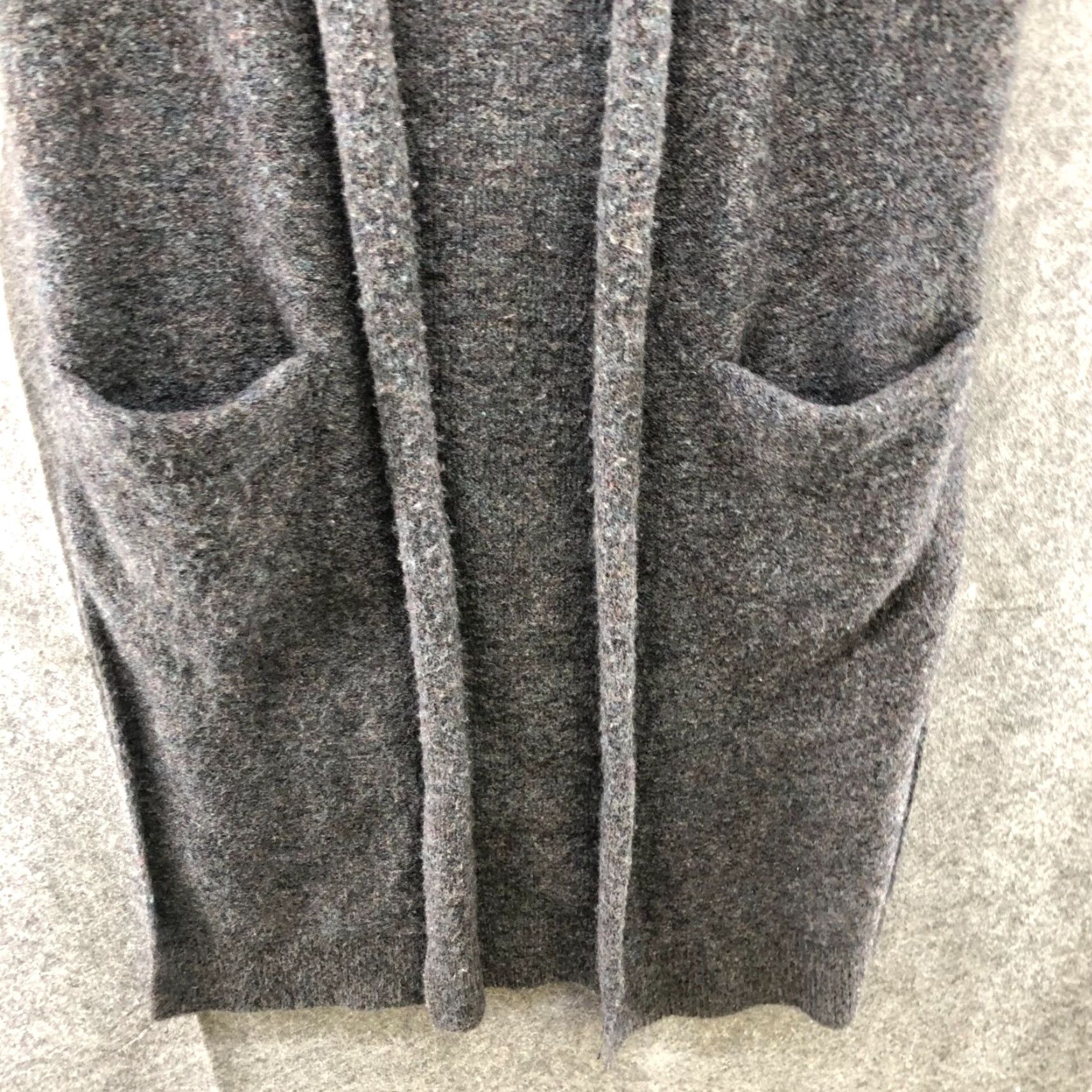 Vintage VINTAGE Wilfred Sleeveless Longline Cardigan Womens S Open Front Gray Duster Wool Blend Size S / US 4 / IT 40 - 5 Thumbnail