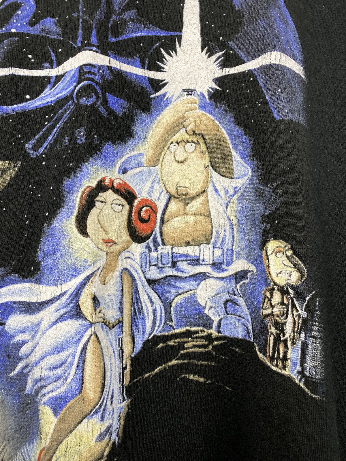Vintage Vintage Family Guy Star Wars Lucasfilm 2007 T Shirt Vader Size US L / EU 52-54 / 3 - 3 Thumbnail