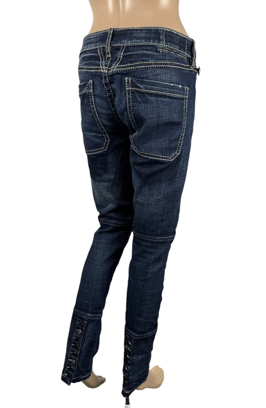 Marithe + Francois Girbaud × Vintage Marithe Francois Girbaud Biker Jeans Vintage size 27 IT42 Size 27" / US 4 / IT 40 - 14 Thumbnail