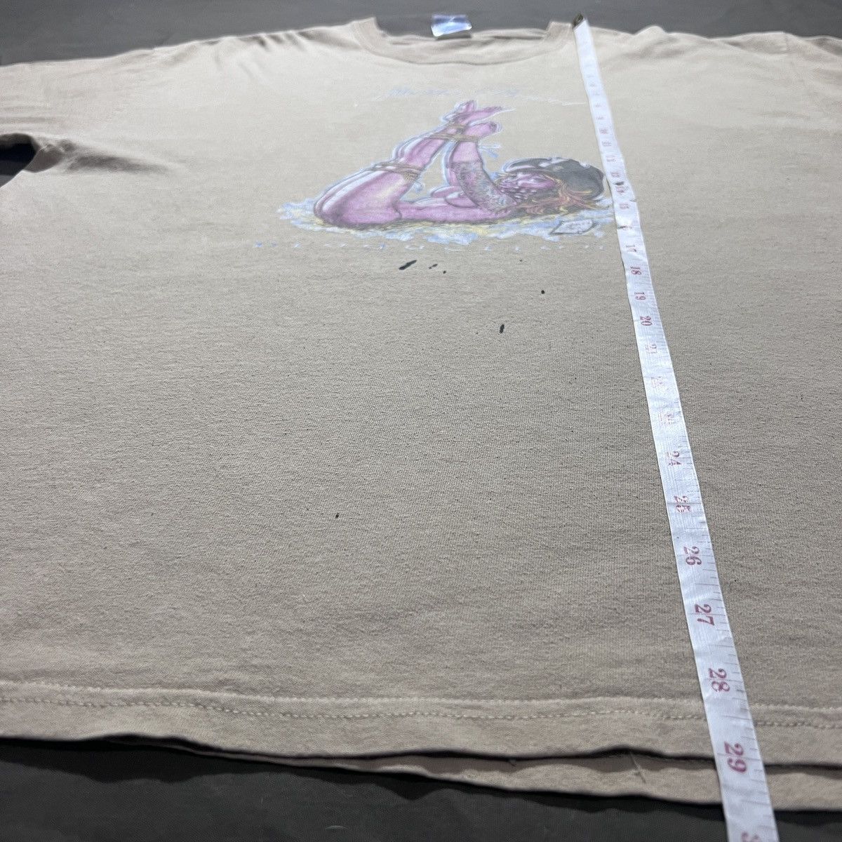 Y2K Alberta Bound Tattoo Naked cowgirl graphic streetwear XL