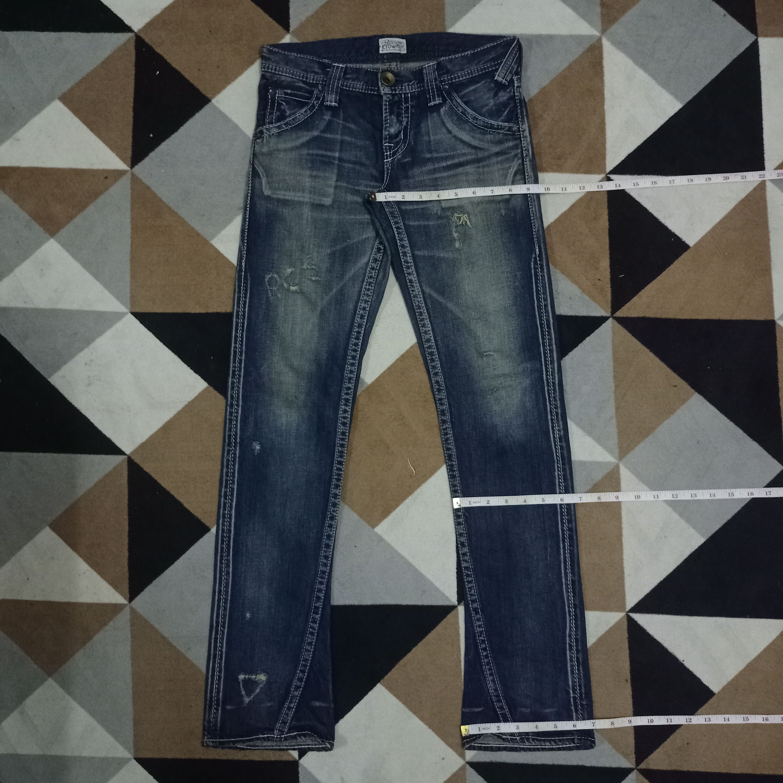 Japanese Brand Vintage Japanese Rodeo Crown Mud Wash Flare Jeans Size 30" / US 8 / IT 44 - 14 Thumbnail