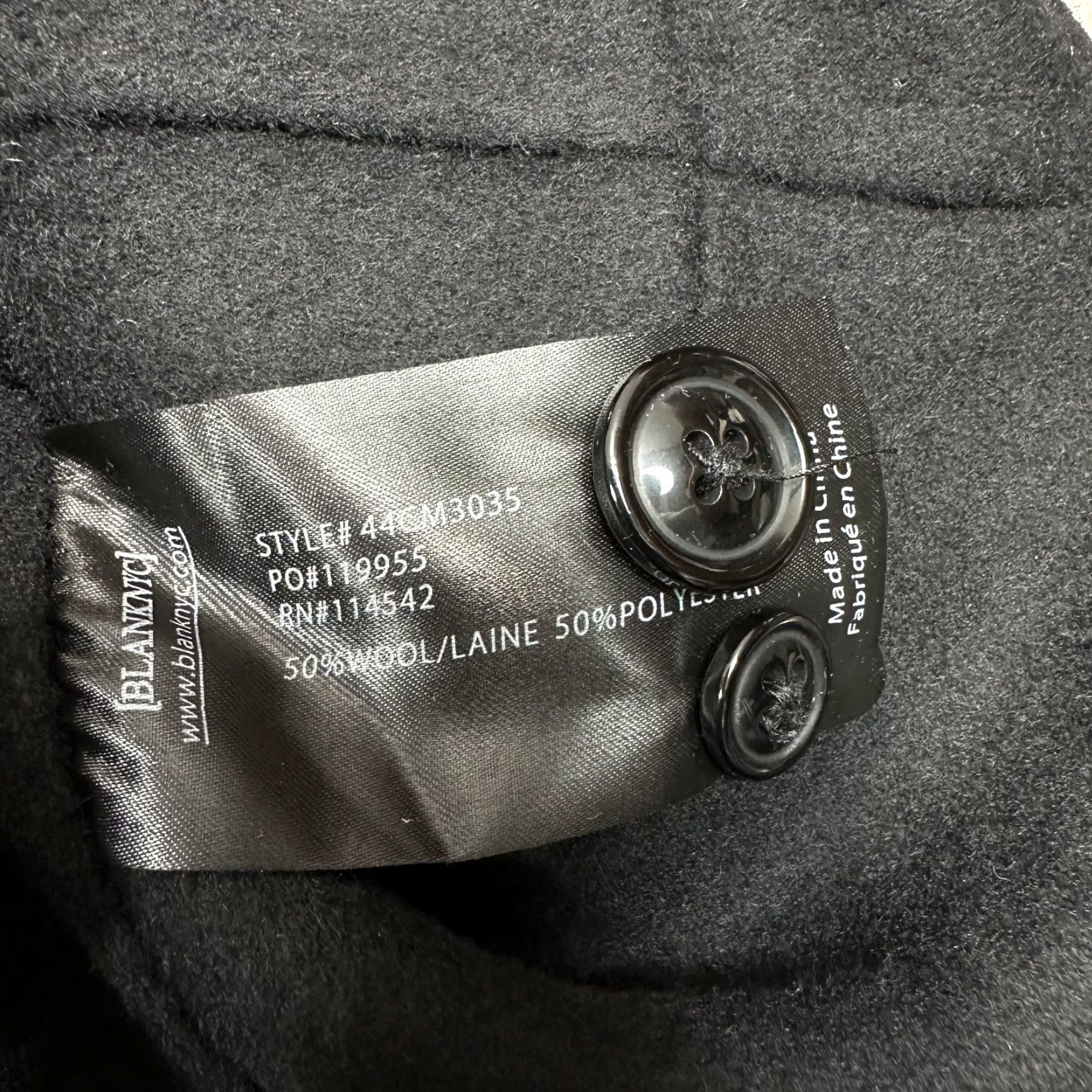 Vintage BLANKNYC Mens Wool Blend Jacket Blazer Two Button Black M NWT Casual Formal Blazer Wool Blends Jacket Mens Black NWT Size 40R - 5 Thumbnail
