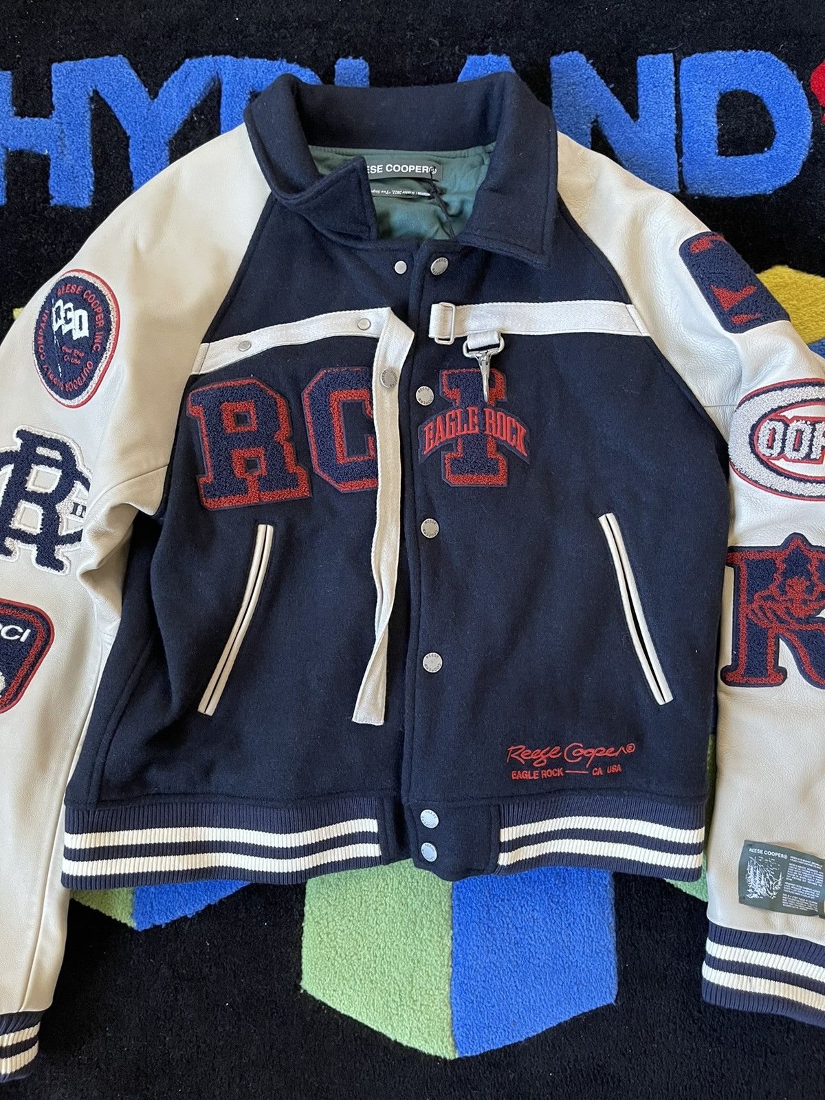 Reese Cooper (L) REESE COOPER TWO STEPS FORWARD WOOL VARSITY JACKET Size US L / EU 52-54 / 3 - 1 Thumbnail