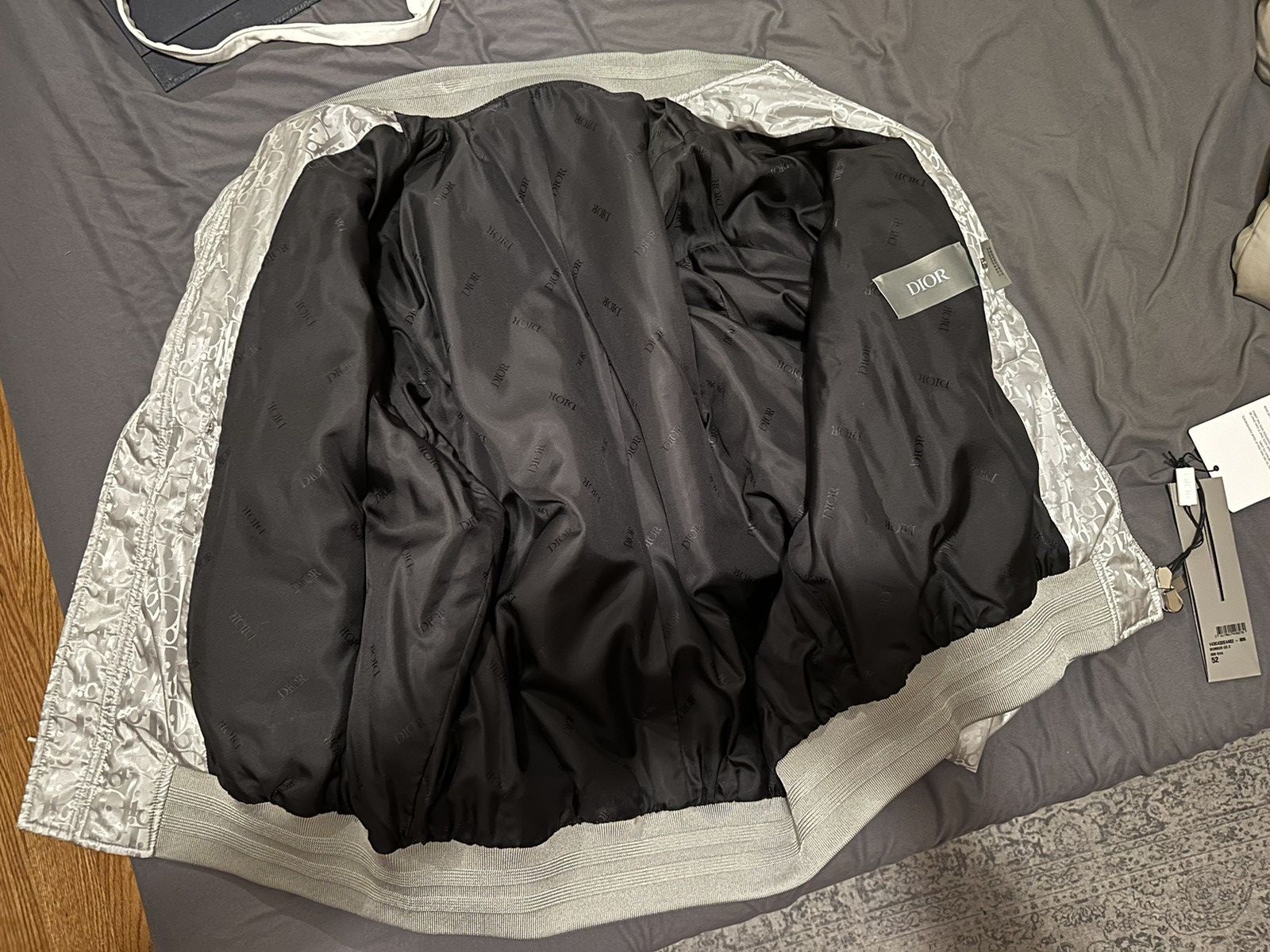 Dior Dior Oblique Bomber Jacket Gray Technical Fabric 52 L Size US L / EU 52-54 / 3 - 4 Thumbnail