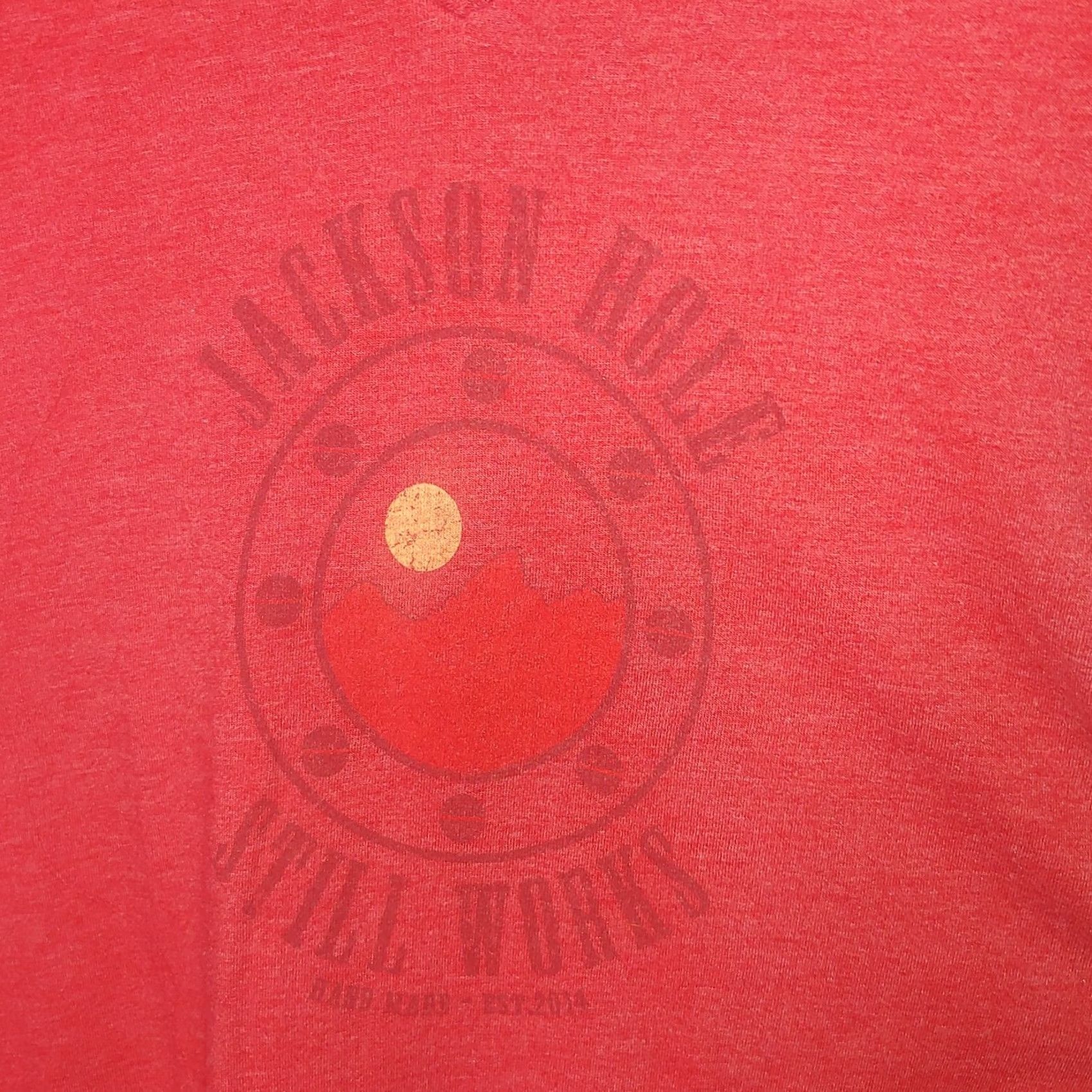 Next Level VINTAGE Jackson Hole Still Works Womens T-Shirt Red V-Neck Small XS/S? Size S / US 4 / IT 40 - 2 Thumbnail