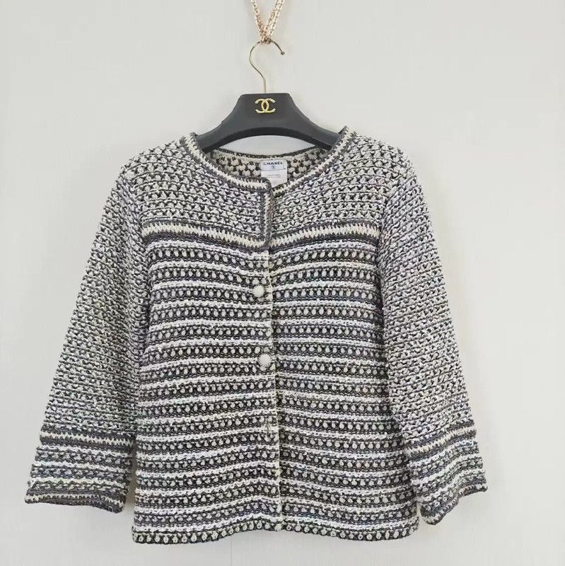 Chanel Chanel Multicolor Cotton Blend Cardigan 0089 Size M / US 6-8 / IT 42-44 - 1 Thumbnail