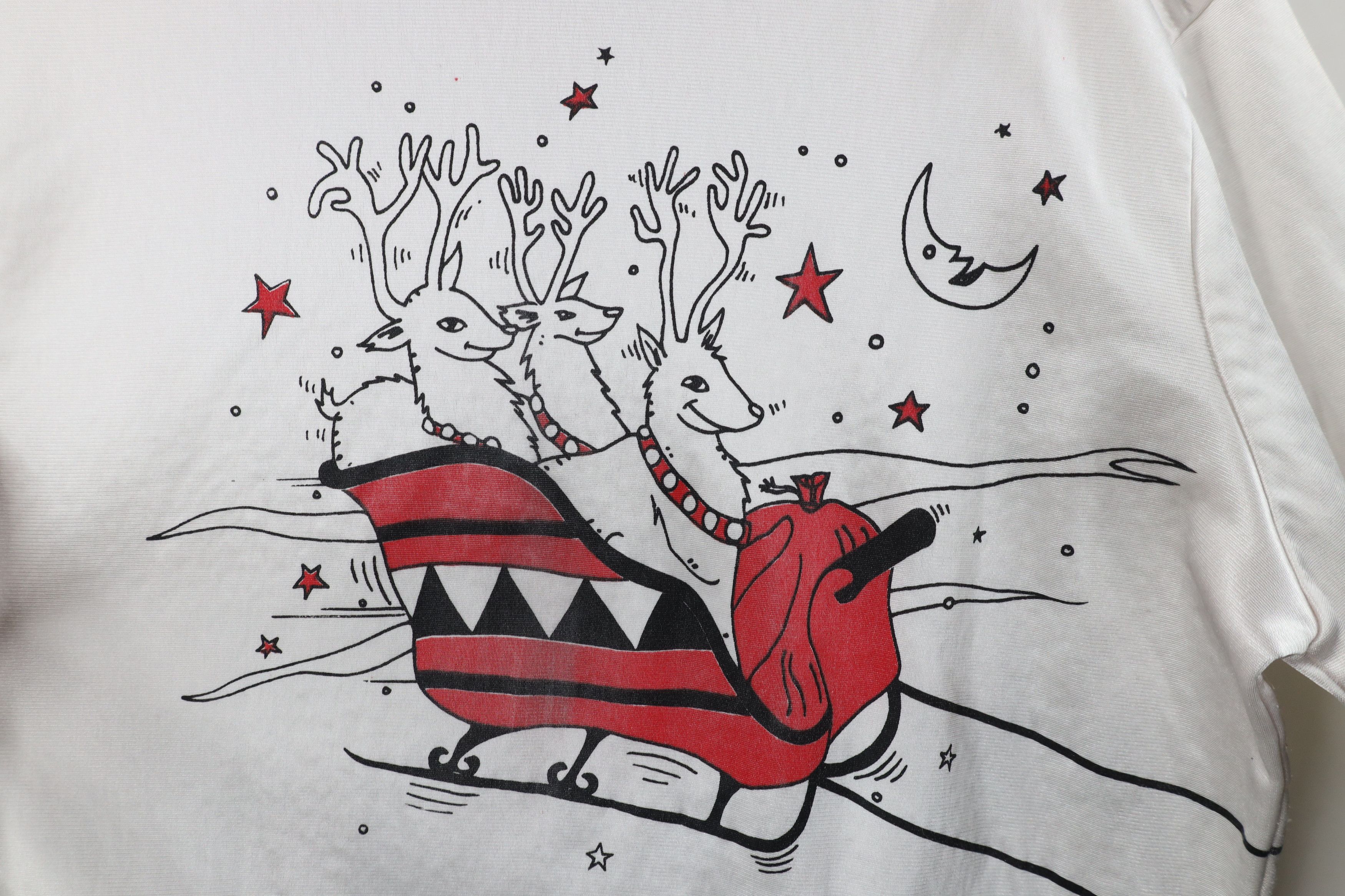 Vintage Vintage 90s Christmas Santa Claus Fleece Cycling Jersey Size US XL / EU 56 / 4 - 11 Thumbnail