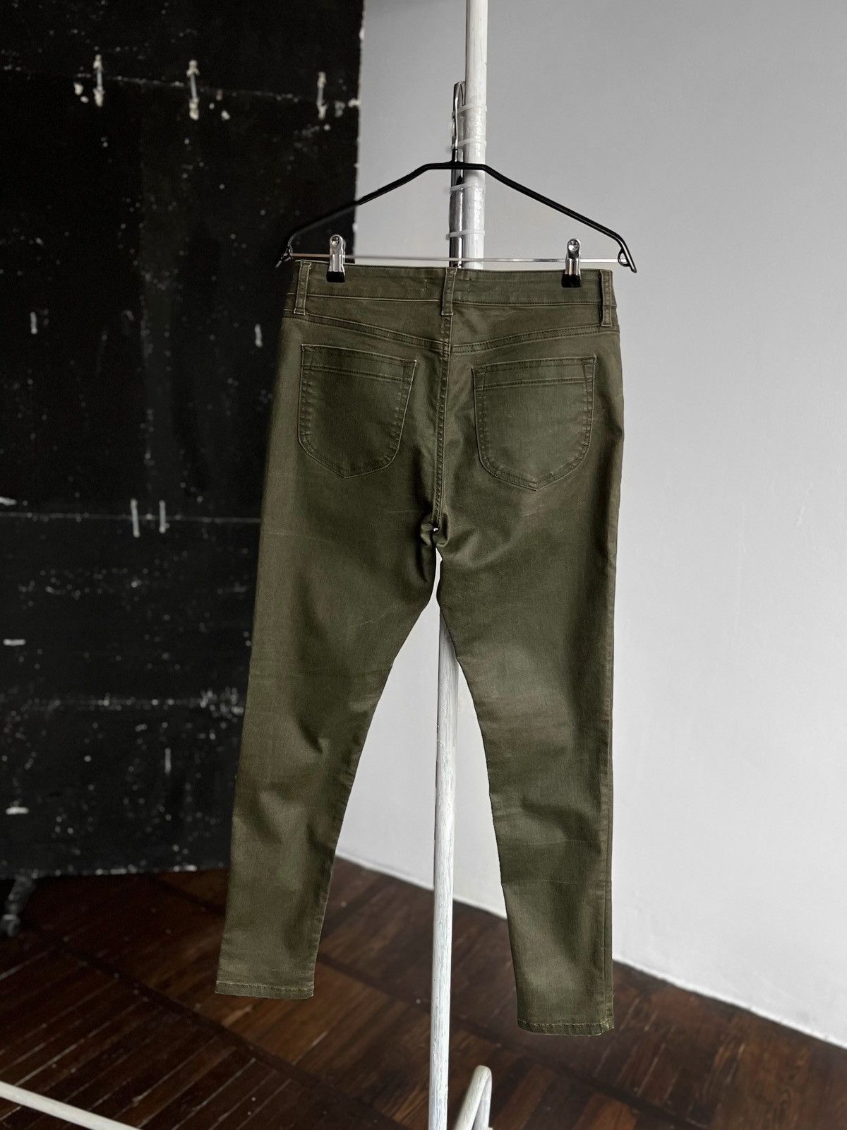 Designer × Reiss Reiss Womens Stevie Olive Green Stretch Cotton Skinny Jeans Size 30" / US 8 / IT 44 - 2 Thumbnail