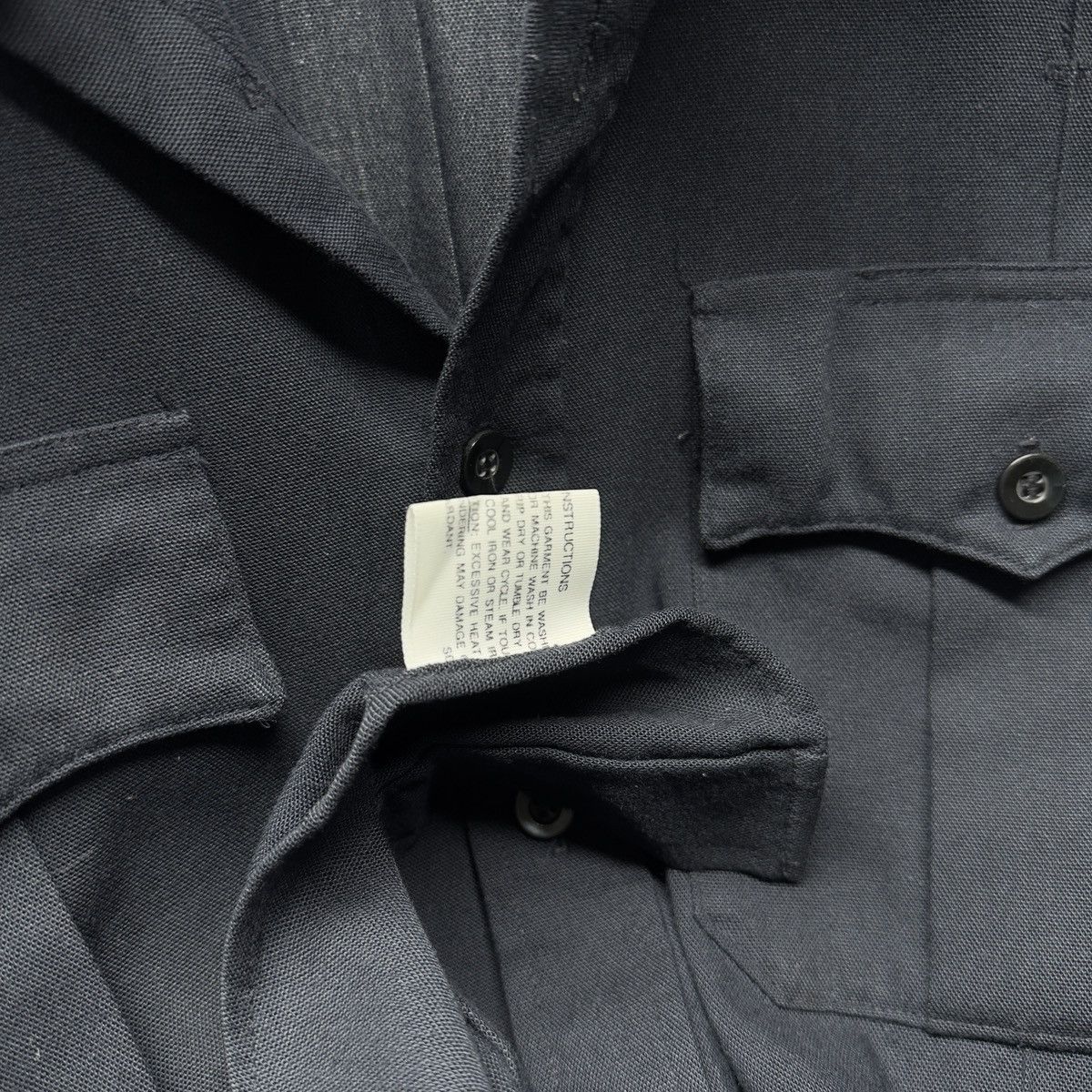Vintage 70s 80s Faded Thrashed Security Uniform Shirt ERD Grunge Size US XXL / EU 58 / 5 - 14 Thumbnail