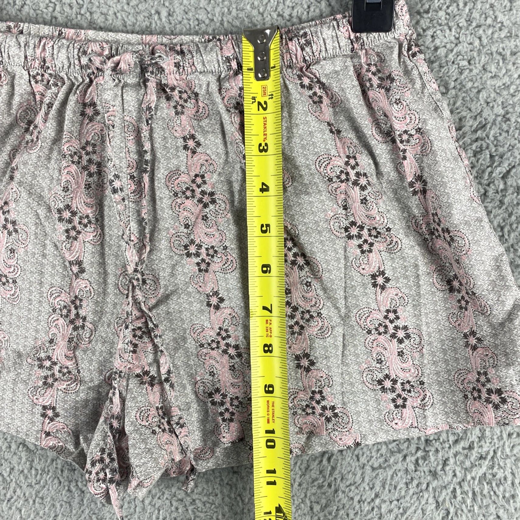 la Vie en Rose La Vie En Rose Sleep Shorts S Women Cotton Pink Gray Floral 39-3 Size 28" / US 6 / IT 42 - 5 Thumbnail