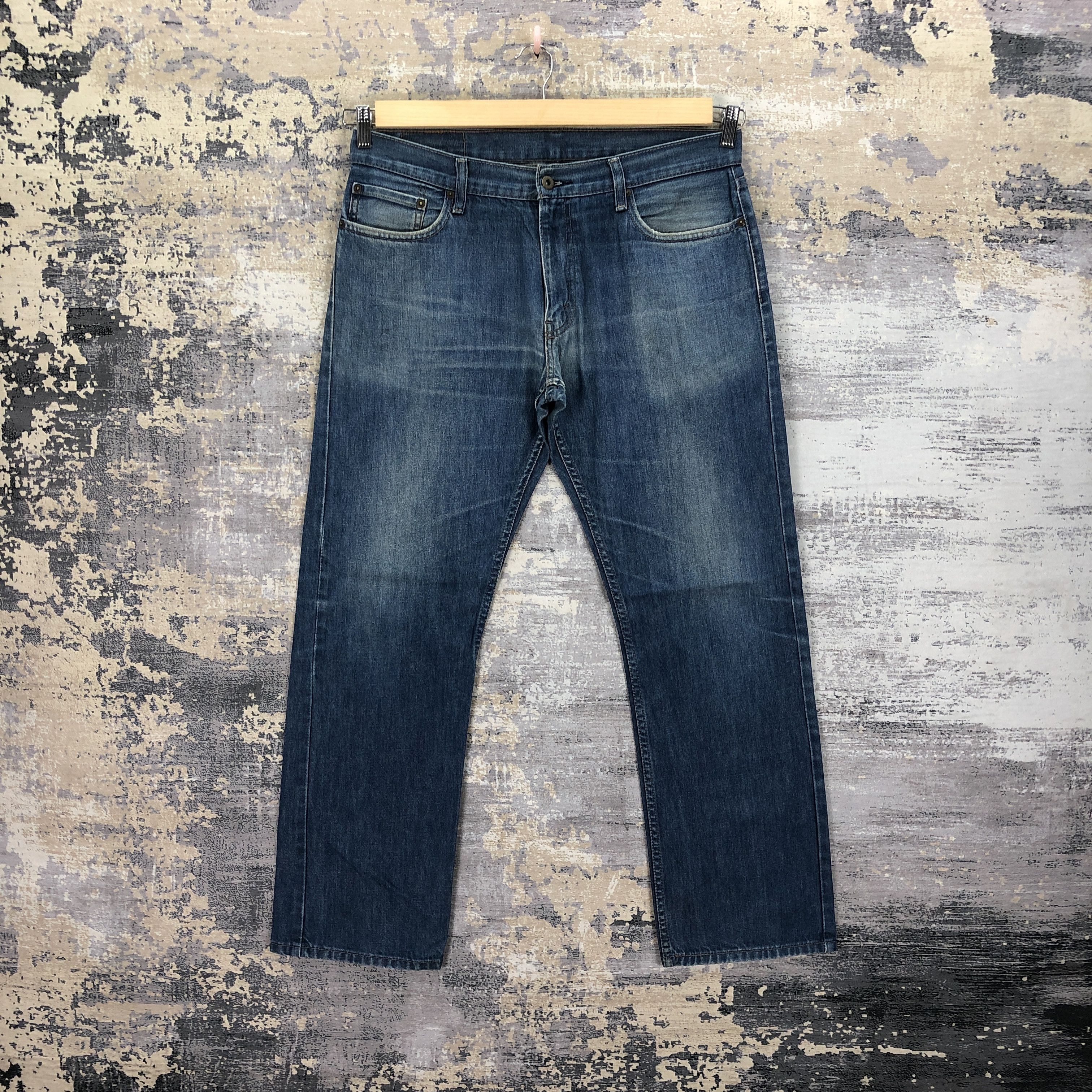 Levi's Vintage Y2K Levis 514 Faded Jeans Levi's Stone Wash Denim Size US 35 - 1 Thumbnail