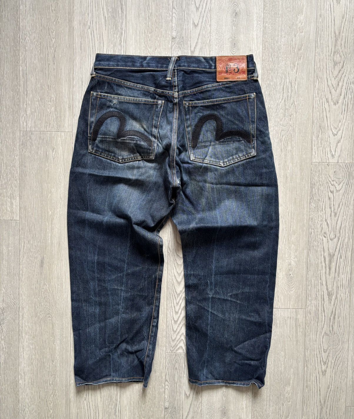 Evisu × Japanese Brand × Vintage Vintage Custom Made Evisu Distressed Jeans Selvage Size US 30 / EU 46 - 1 Thumbnail