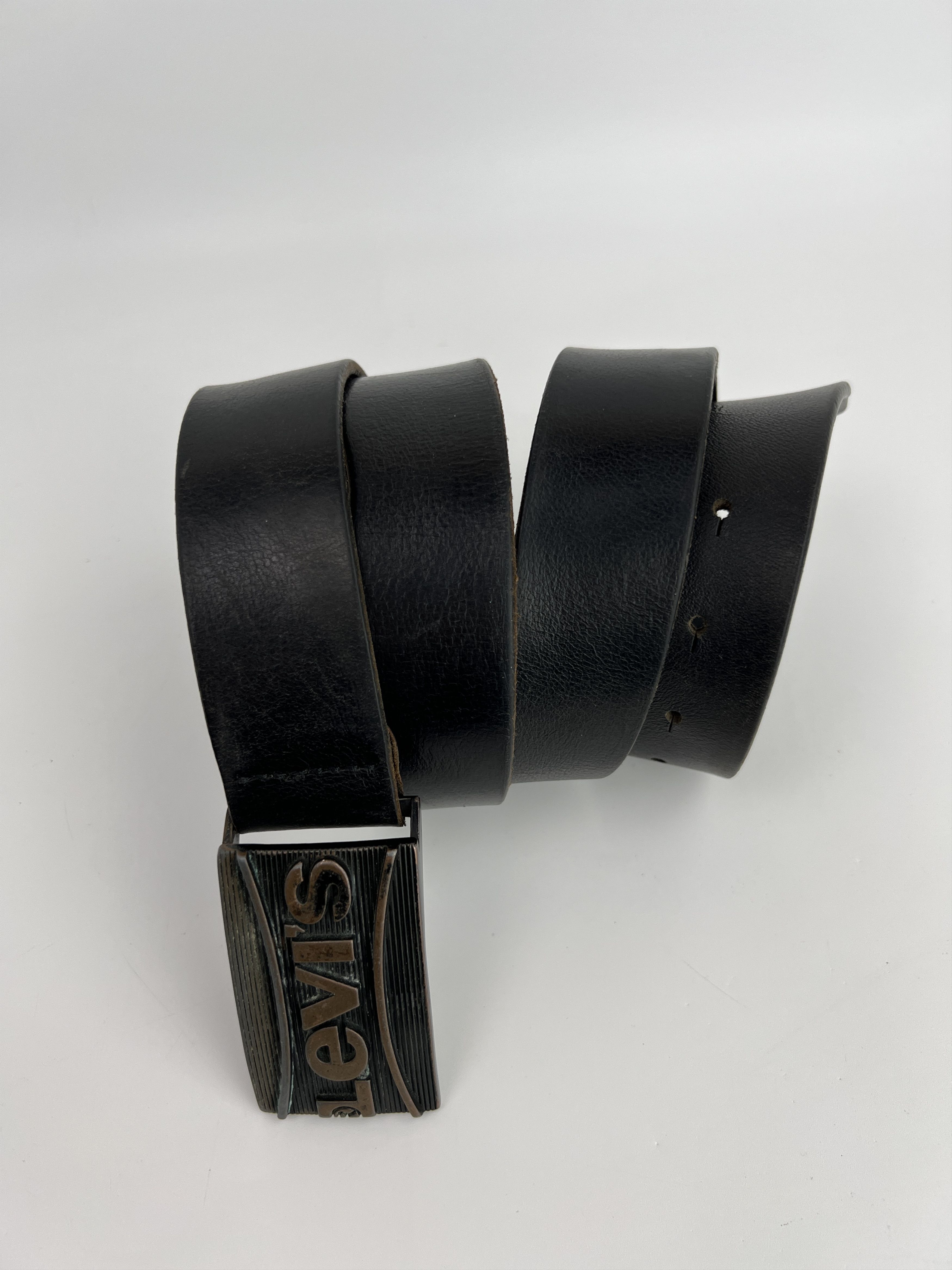 Levi's Vintage Levi's Logo Buckle Black Leather Belt Size ONE SIZE - 3 Thumbnail
