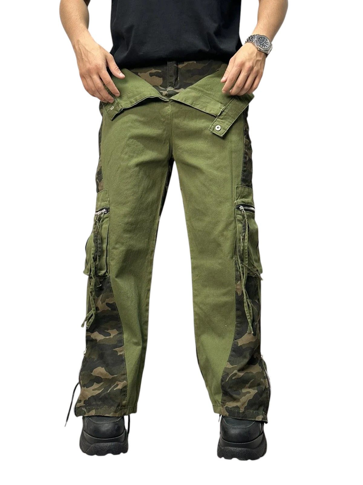 GOA Vintage LGB GOA Flare Military Cargo Pants Ifsixwasnine Size US 32 / EU 48 - 4 Thumbnail