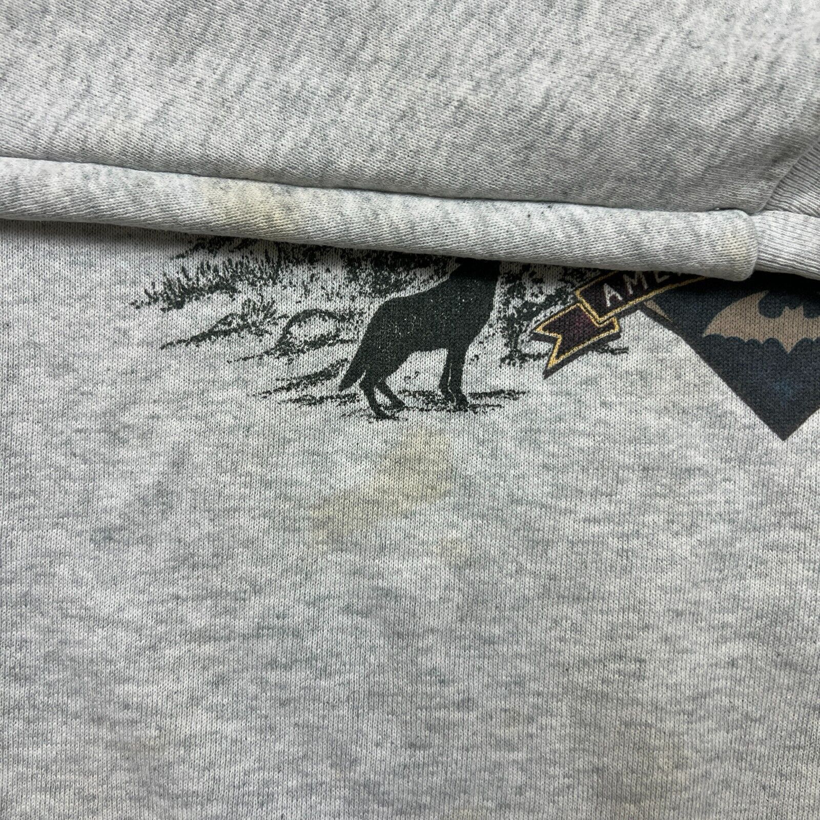 Vintage Vintage 90s Penn's Cave Sweatshirt Medium Gray Wolf Animal Size US M / EU 48-50 / 2 - 3 Thumbnail