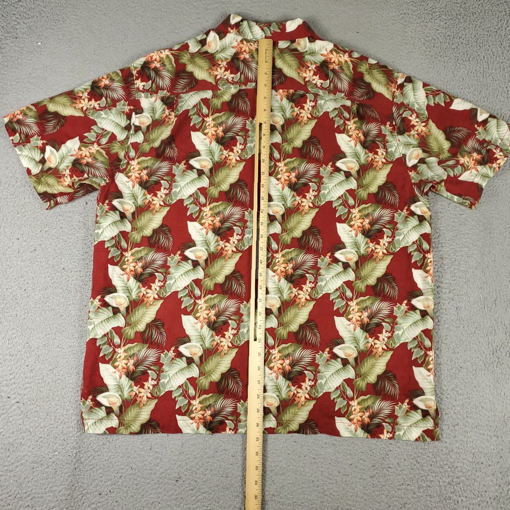 Tommy Bahama Tommy Bahama Shirt Mens Large Red Floral Hawaiian Button-Up Short Sleeve Silk Cotton Casual Elegant Modern Mens L Red Floral Hawaiian Button-Up Size US L / EU 52-54 / 3 - 4 Thumbnail