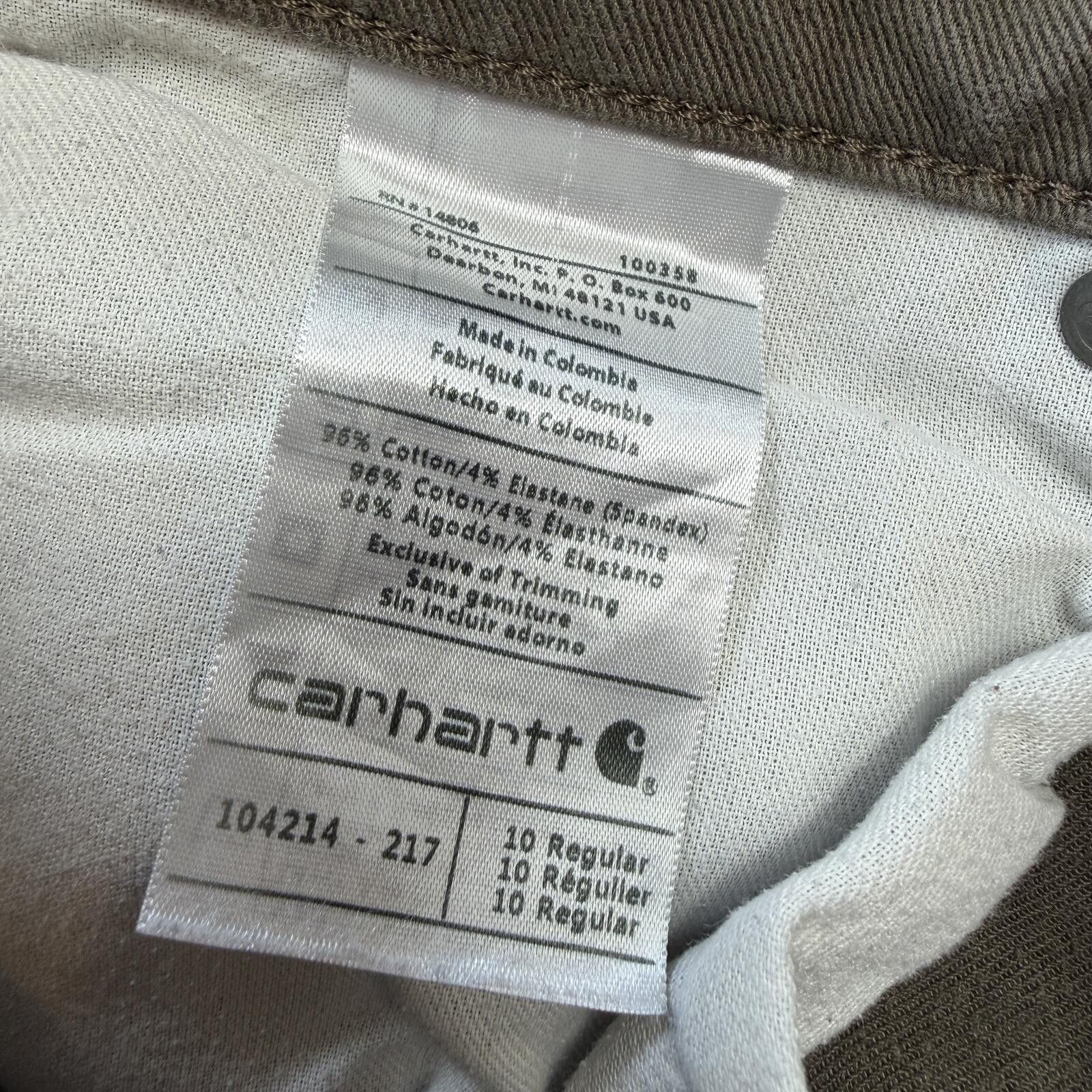 Carhartt Carhartt Womens 10 Green Slim Fit Stretch Utility Work Pants Size 32" / US 10 / IT 46 - 6 Thumbnail