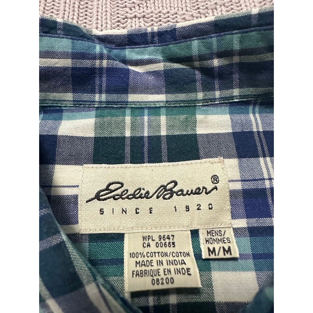 Eddie Bauer Eddie Bauer blue plaid short sleeve button down size M Size US M / EU 48-50 / 2 - 5 Thumbnail
