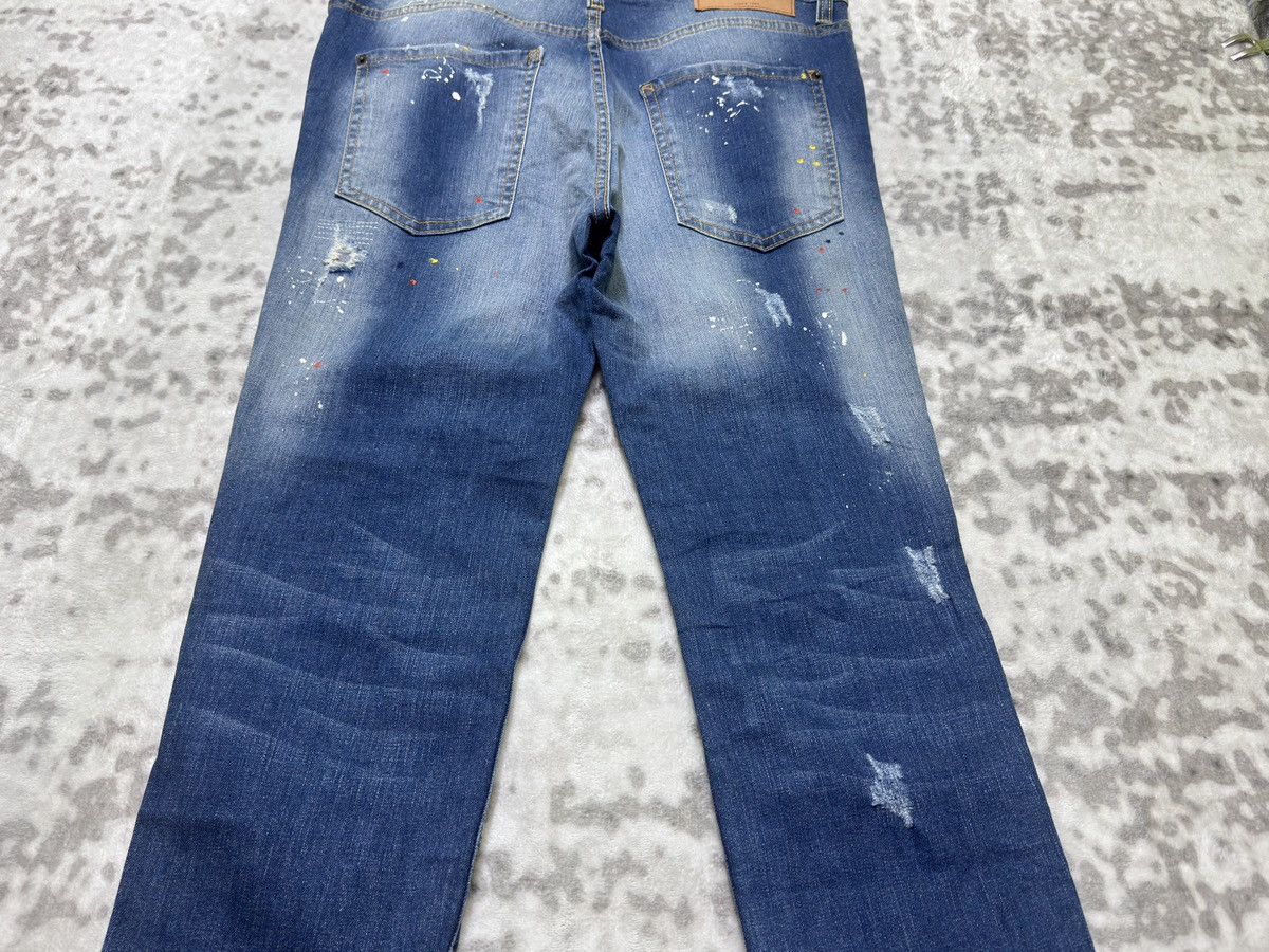 Dsquared2 DSQUARED2 Distressed Paint Splatter Denim Y2K Skinny Fit Size US 33 - 15 Thumbnail
