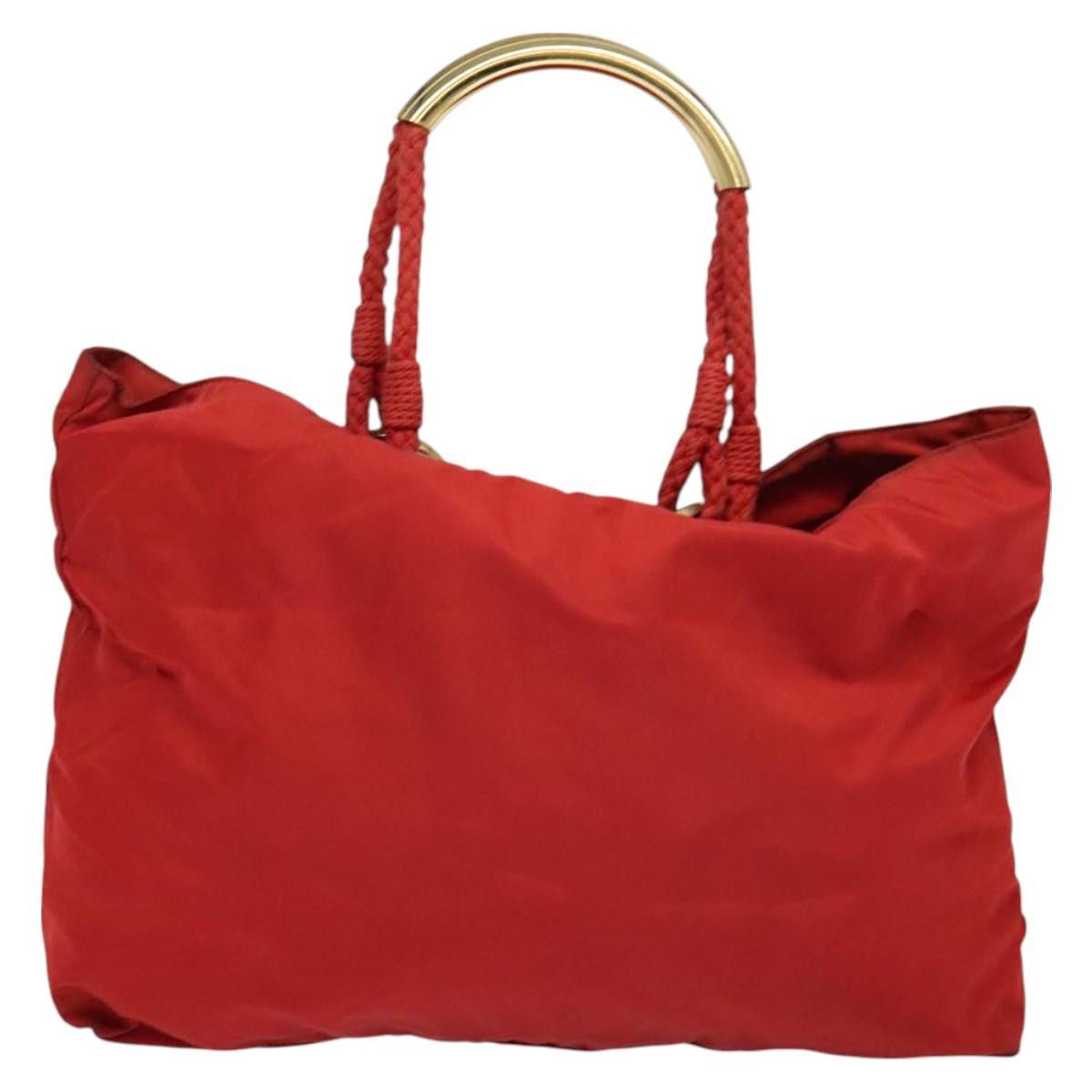 Prada PRADA Tote Bag Nylon Red Gold Size ONE SIZE - 3 Thumbnail