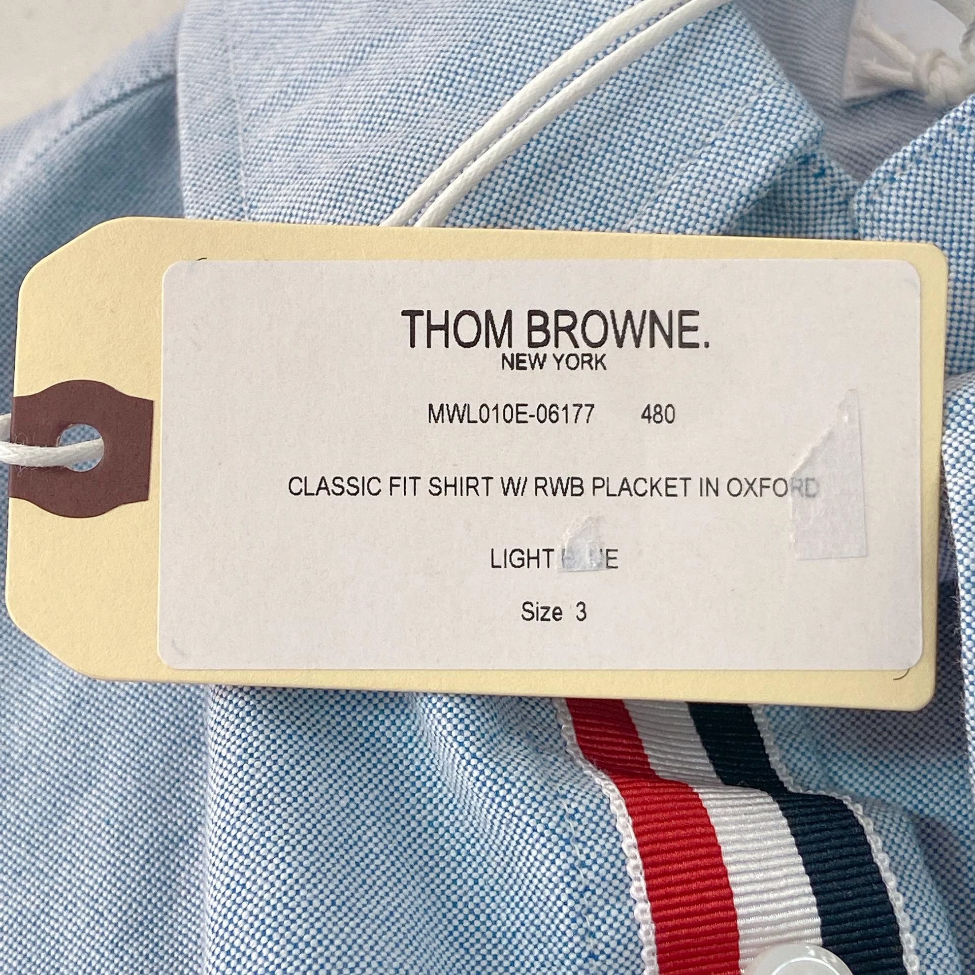 Thom Browne THOM BROWNE blue long-sleeve shirt 3 Size US L / EU 52-54 / 3 - 6 Thumbnail