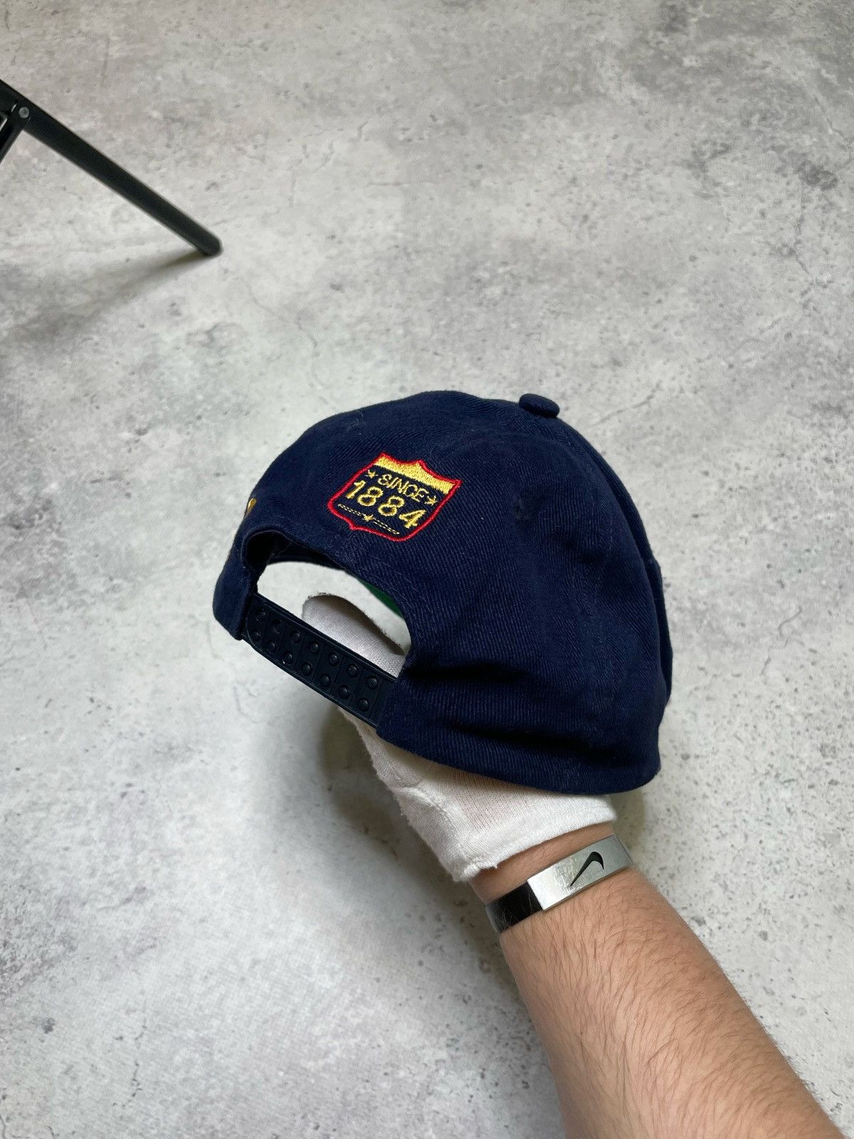 Breitling × Vintage Vintage Breitling Blue Sueded Hat Cap Size ONE SIZE - 7 Thumbnail