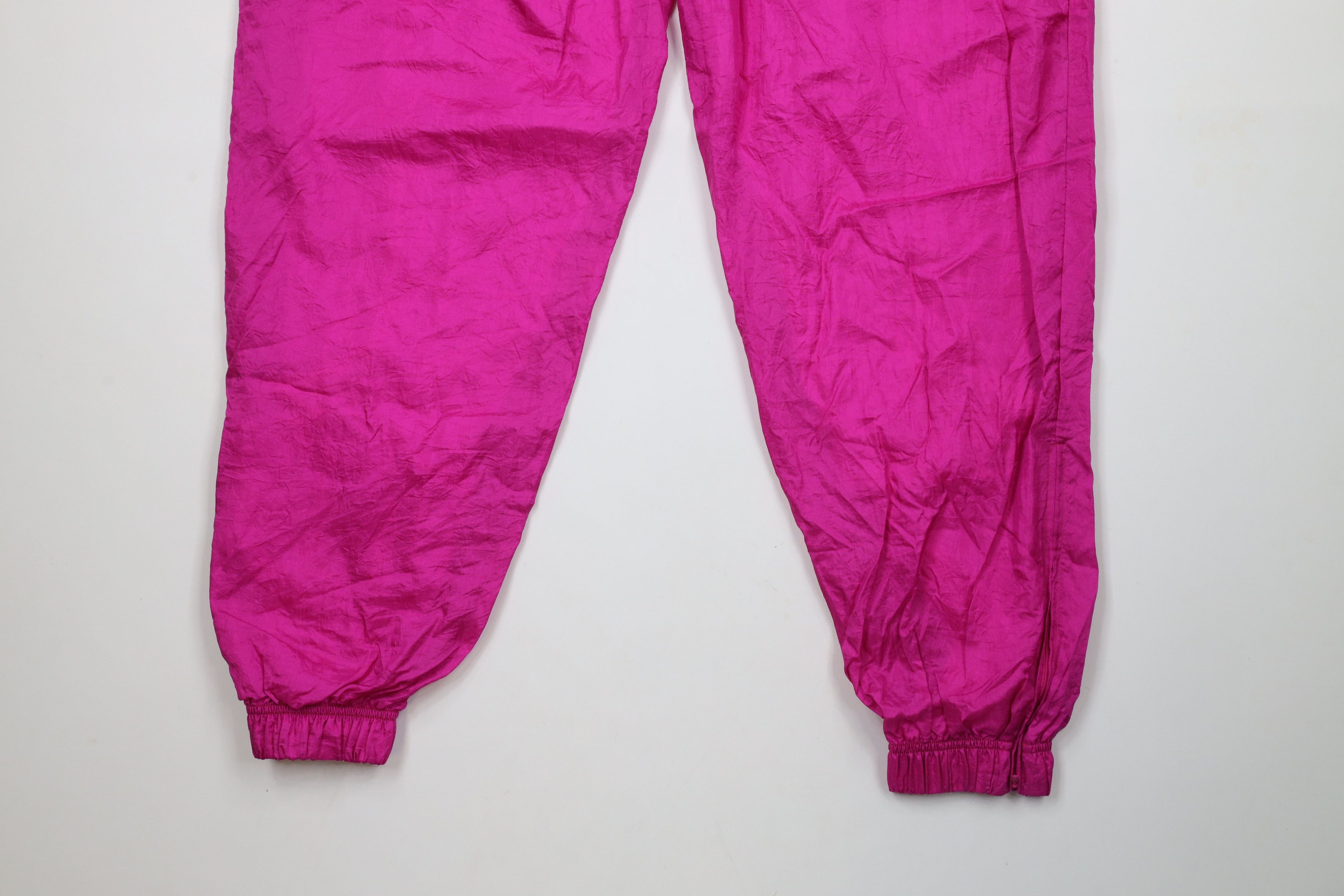 Vintage Deadstock Vintage 90s Streetwear Nylon Joggers Pants Pink Size 28" / US 6 / IT 42 - 14 Thumbnail