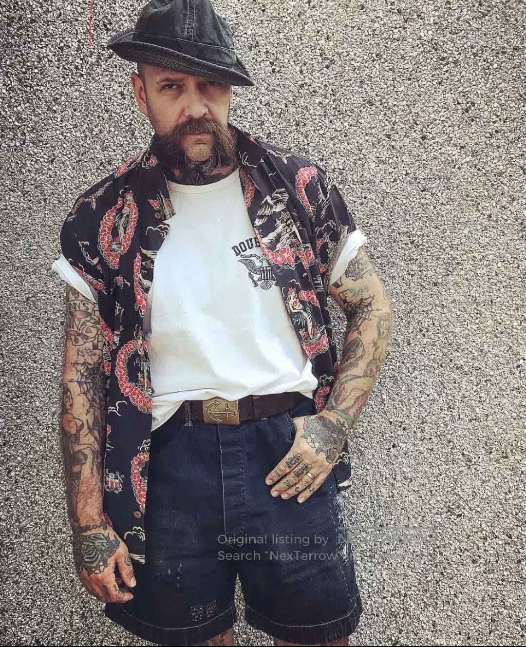 RRL Ralph Lauren RRL Aloha Military Print Short Sleeve Shirt. Size US S / EU 44-46 / 1 - 2 Thumbnail