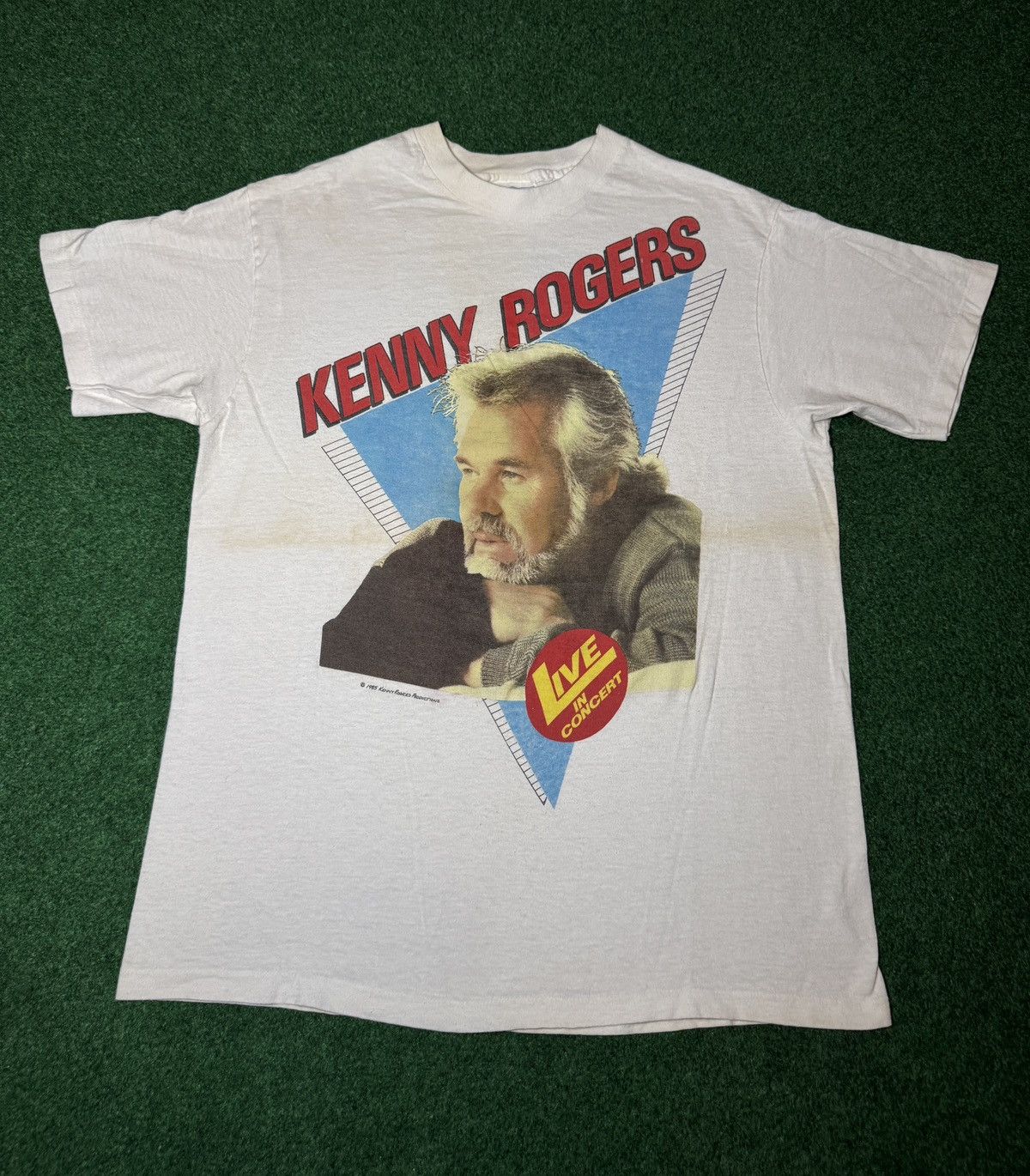 Band Tees Vintage 80s Kenny Rogers Live In Concert Lrg Hanes T Shirt Size US L / EU 52-54 / 3 - 1 Thumbnail