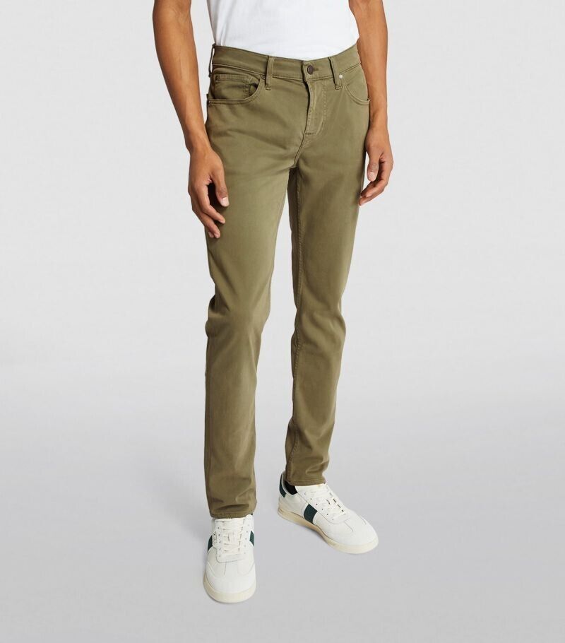 image of 7 For All Mankind Slimmy Tapered Luxe Performance Plus Jeans in Green, Men's (Size 31)