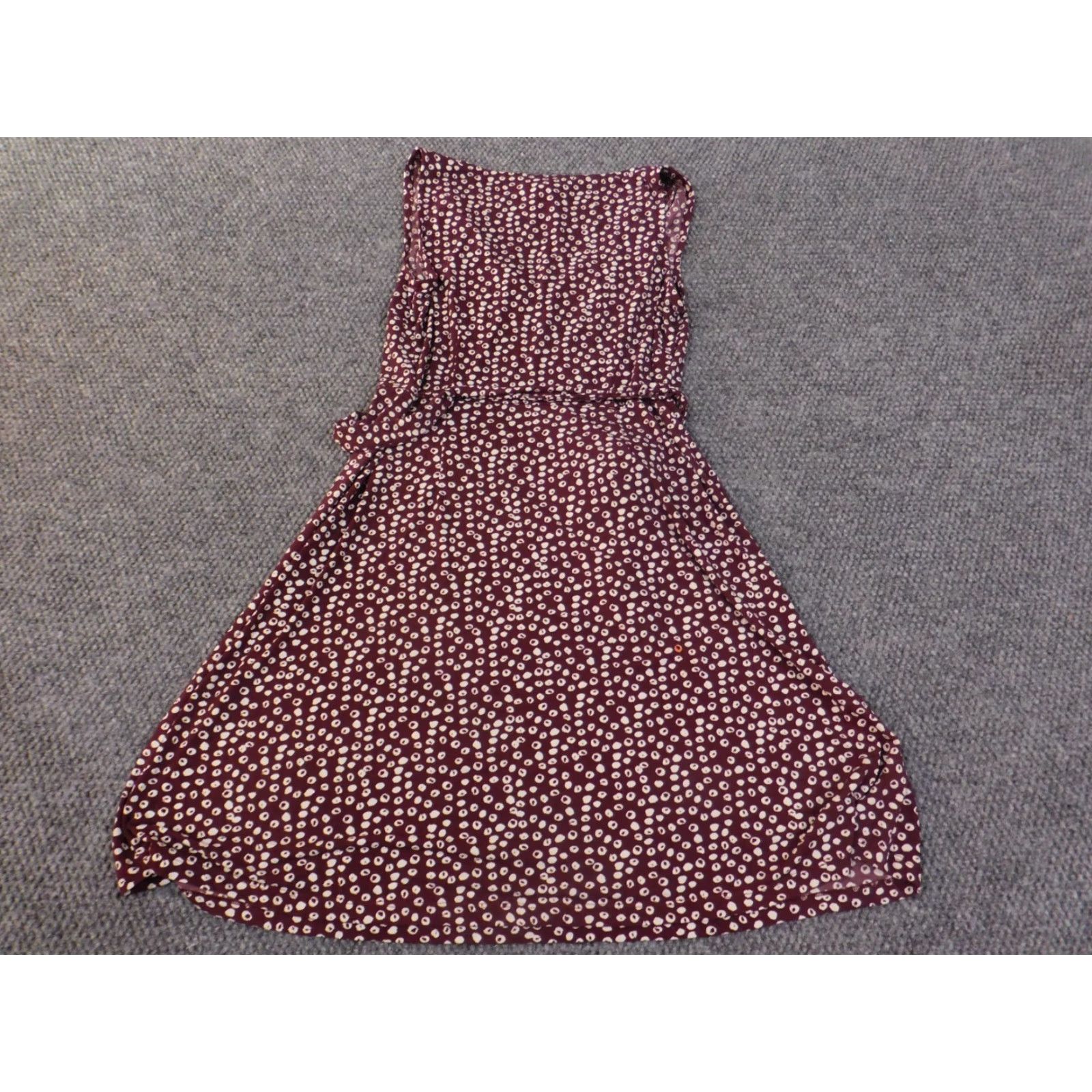 Loft LOFT Dress A-Line Womens Medium Purple Sleeveless Geometric Stretch Polyester Knee Length Casual Size M / US 6-8 / IT 42-44 - 7 Thumbnail