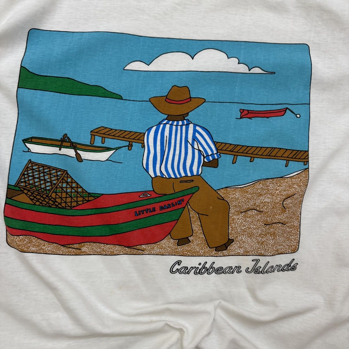 Vintage Vintage Adult Caribbean Island T-shirts 90s Single stitch Size US XL / EU 56 / 4 - 8 Thumbnail