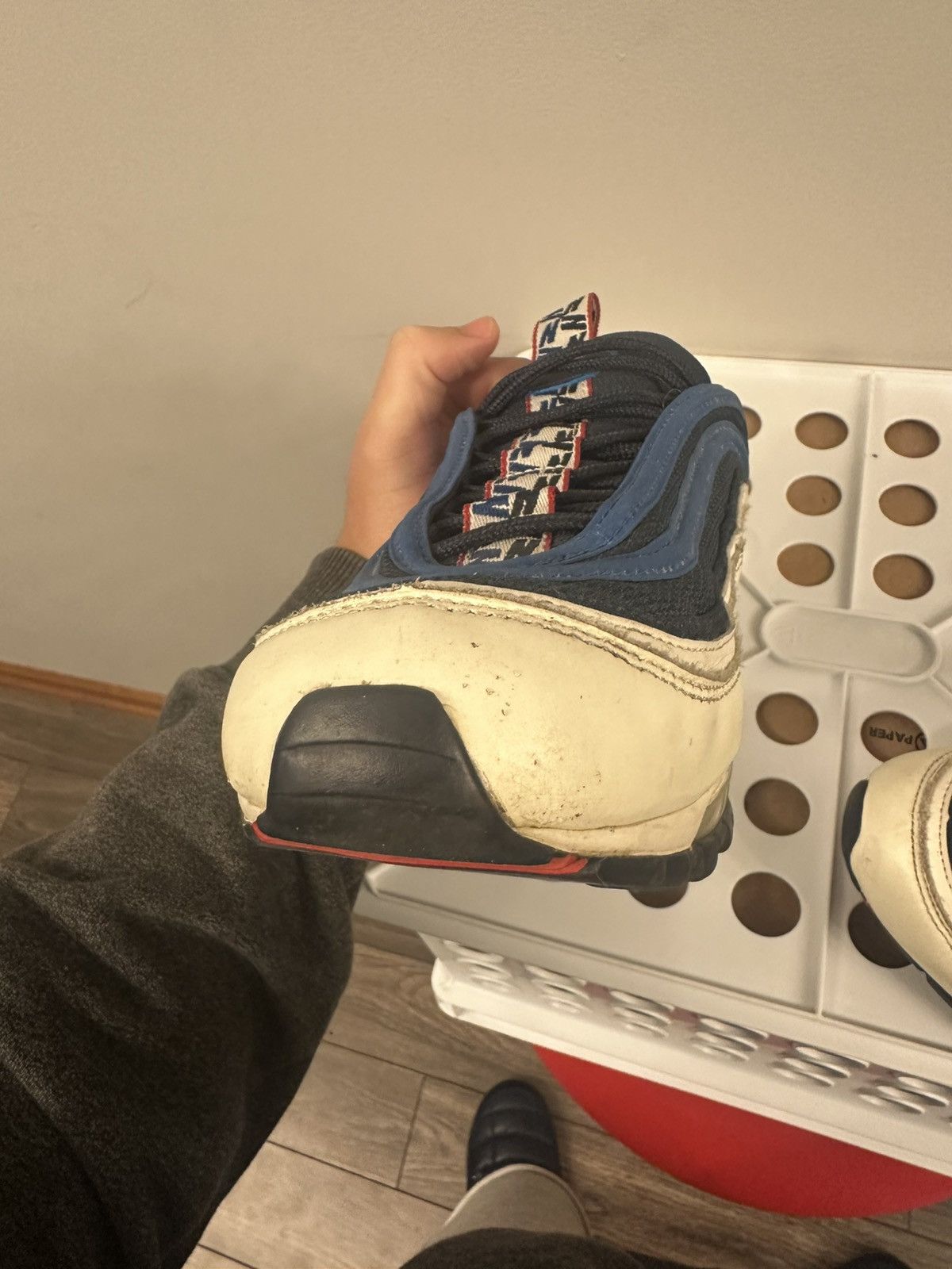 Nike Nike Air Max 97 Pull Tab Obsidian White Size US 9.5 / EU 42-43 - 6 Thumbnail