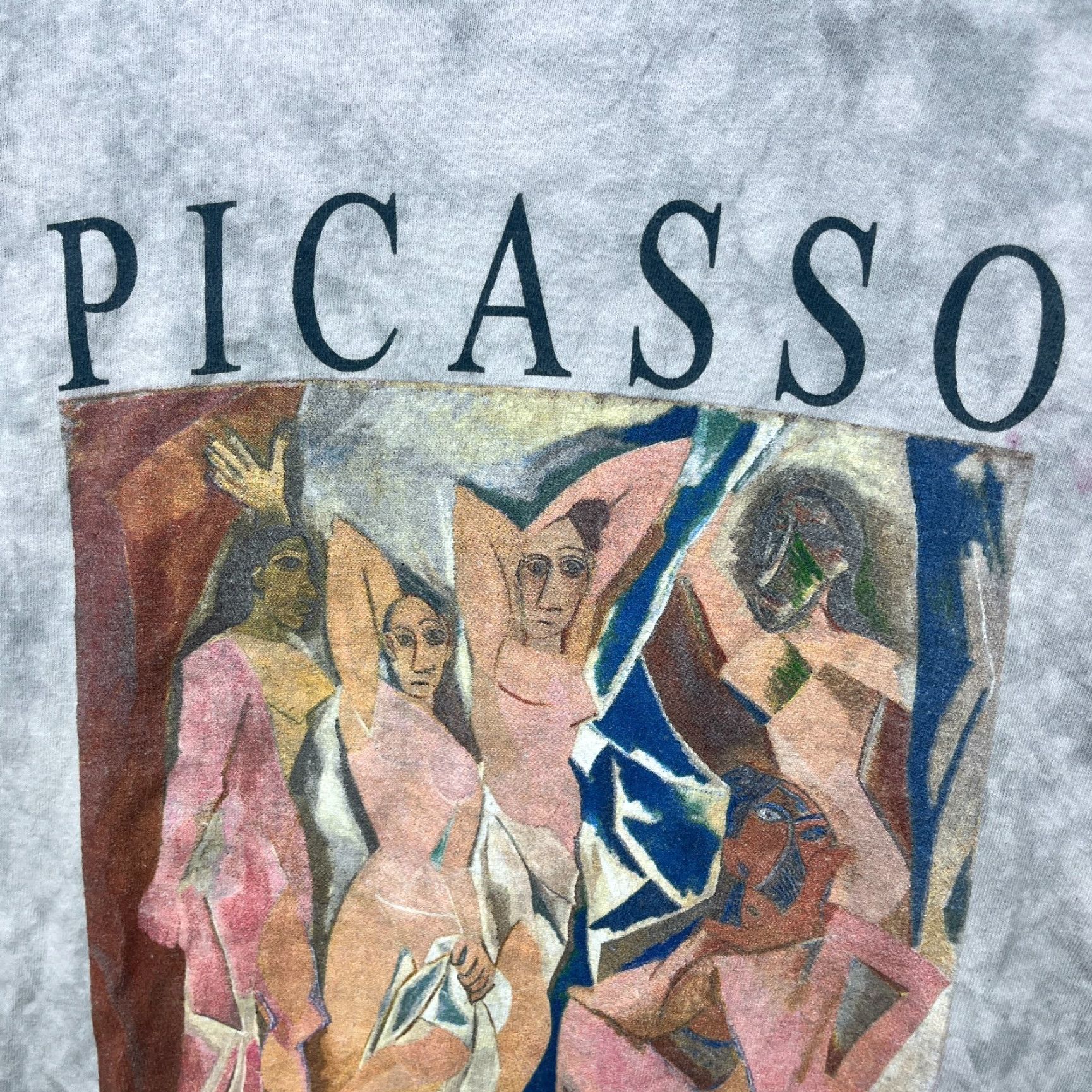 NBA VINTAGE Picasso Naked Women Art Tie-Dye T-Shirt L Gray Mens Shirt 90s? Size L / US 10 / IT 46 - 3 Thumbnail