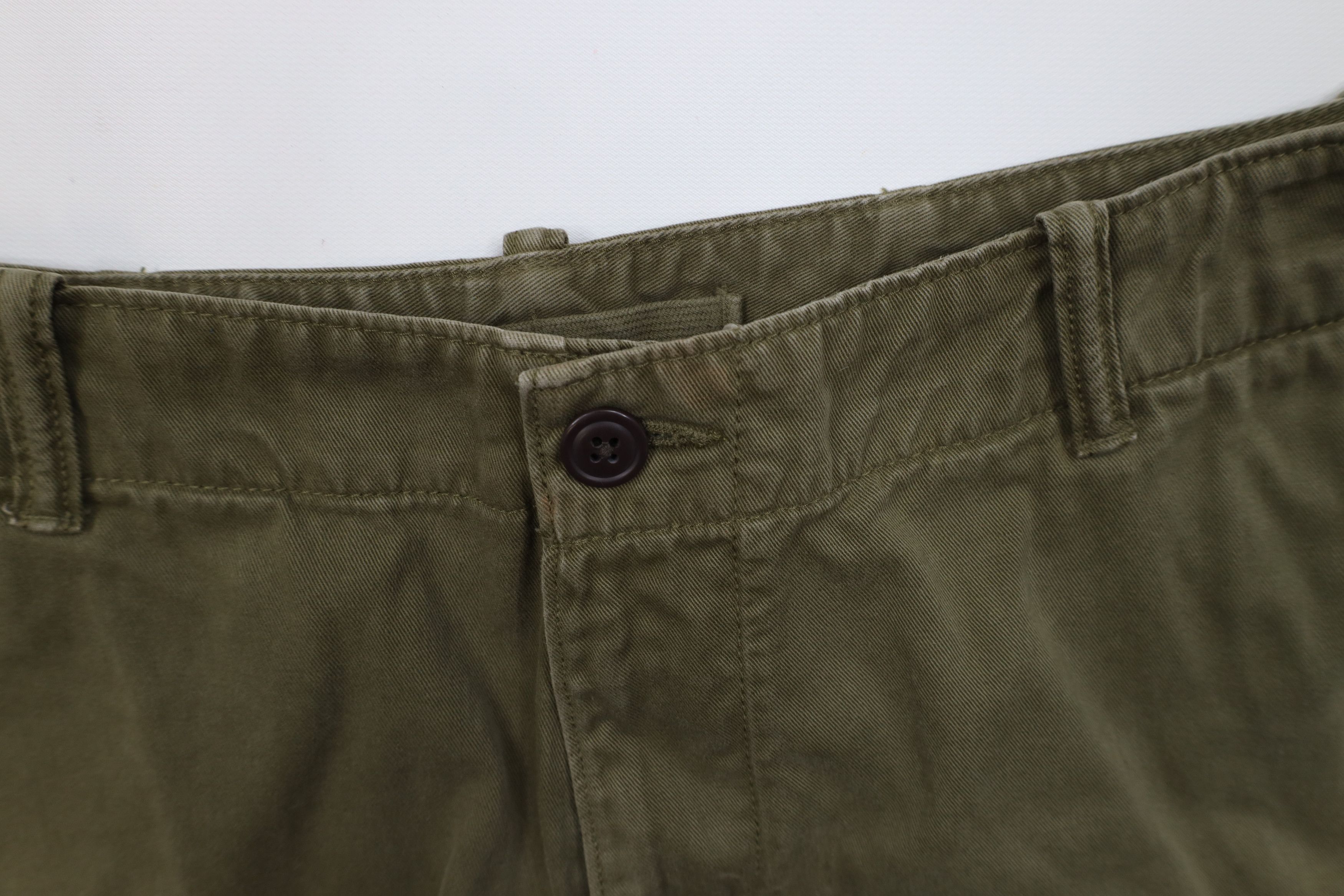 Lands' End Vintage 90s Lands End Heavyweight Cargo Shorts Green Cotton Size US 36 / EU 52 - 6 Thumbnail