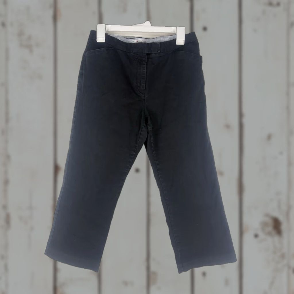 Tommy Hilfiger Tommy Hilfiger Black Cropped Pants Women's Size 12 Casual Workwear 90s Size 34" / US 12 / IT 48 - 1 Thumbnail