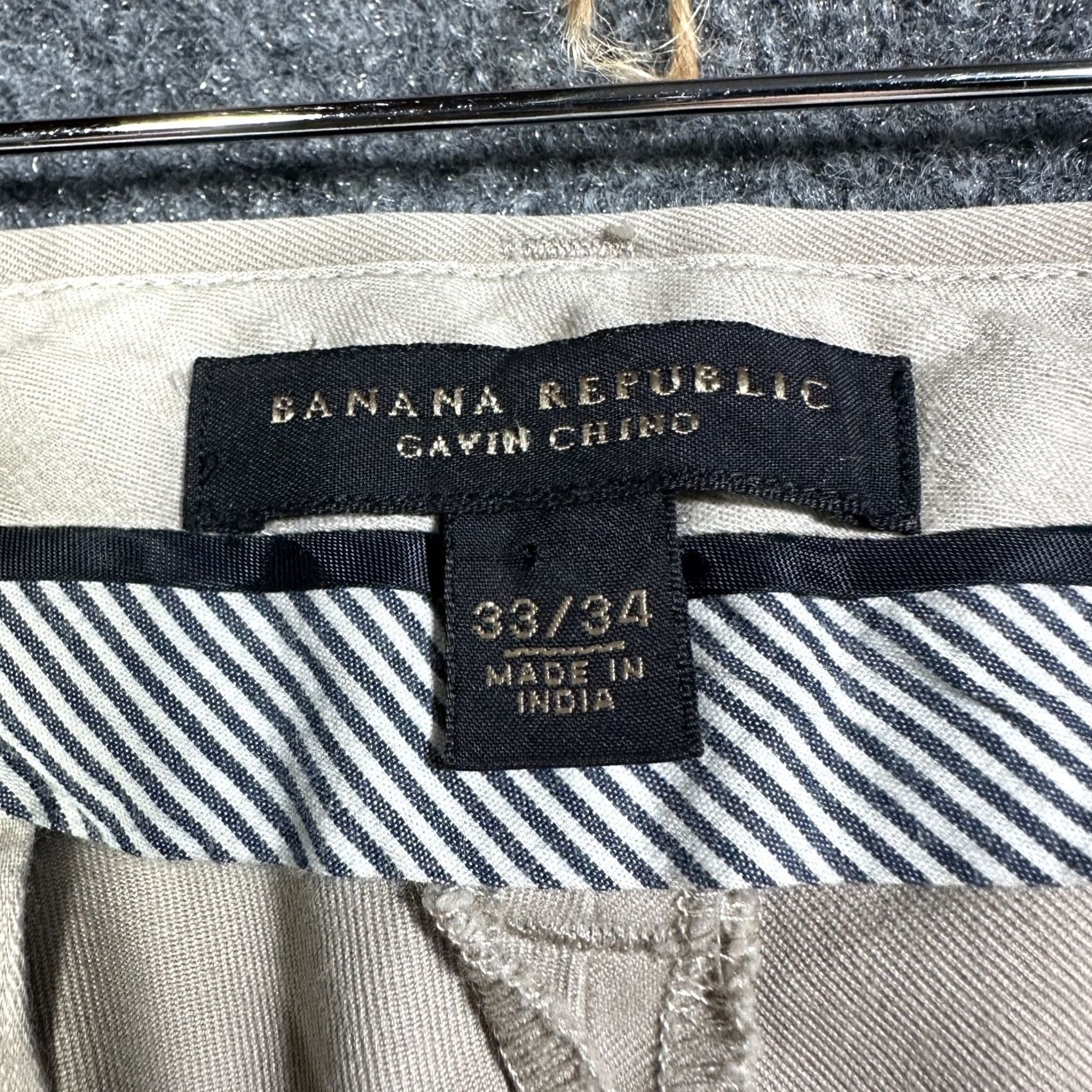 Banana Republic Banana Republic Gavin Chino Pants Men 33 Flat Front Straight Cotton Brown Classic Modern 90s? Size US 33 - 4 Thumbnail