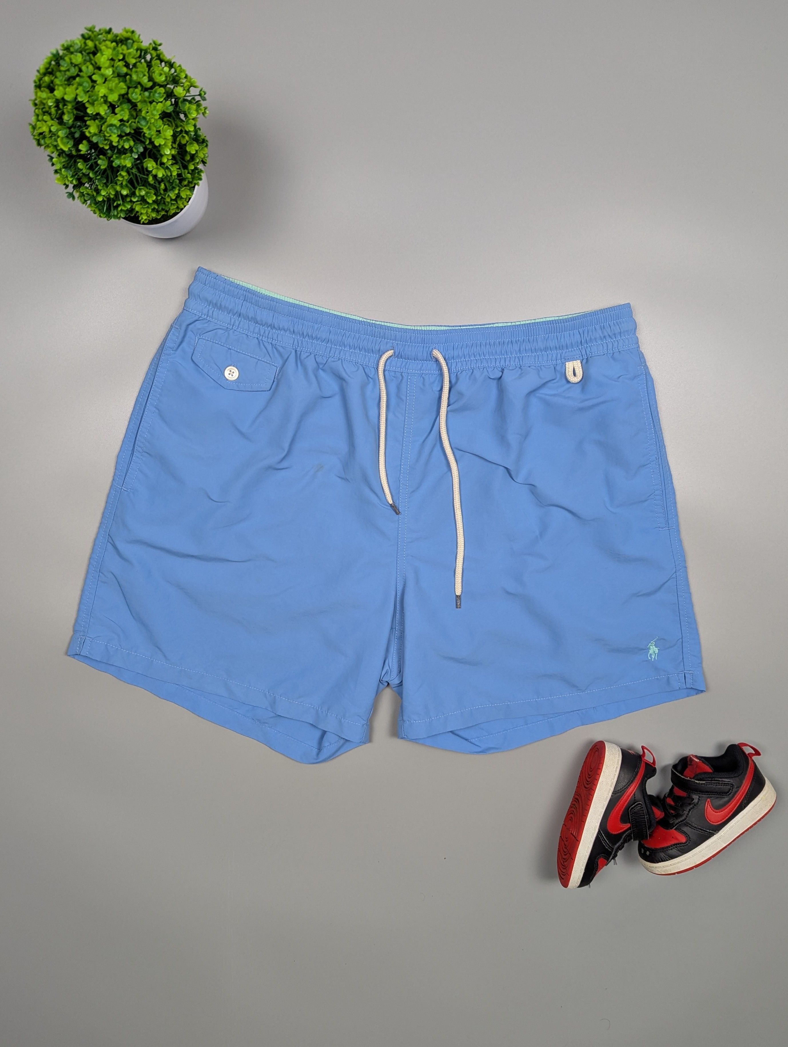 Polo Ralph Lauren × Vintage Polo Ralph Lauren Blue Swim Shorts Trunk Swimming Briefs Size US 36 / EU 52 - 1 Thumbnail