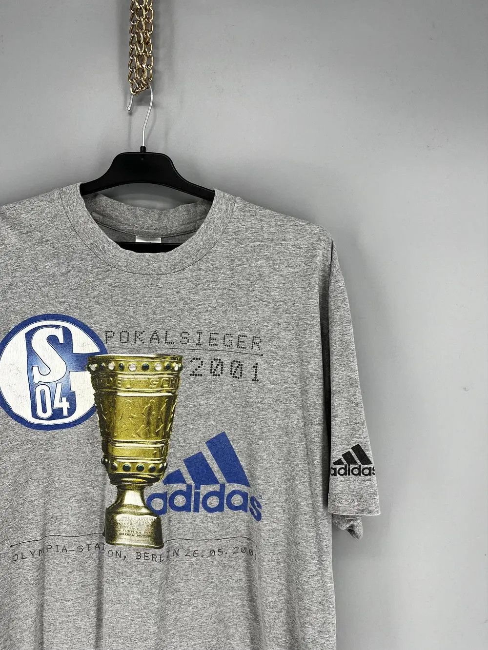Adidas Adidas Schalke 04 Pokalsieger Cup Sieger Vintage T-shirt 00s Size US XL / EU 56 / 4 - 5 Thumbnail