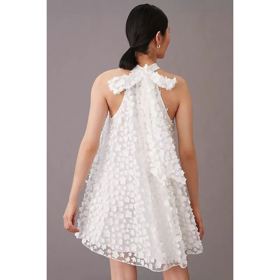 Anthropologie New Eva Franco Halter Swing Mini Dress $190 Sz 8 Size M / US 6-8 / IT 42-44 - 3 Thumbnail
