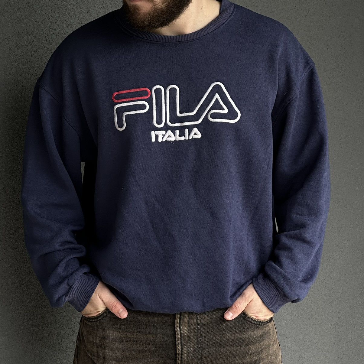 Fila × Vintage Vintage Fila Sweatshirt Big Logo 90s Y2K Style USA Size US L / EU 52-54 / 3 - 1 Thumbnail