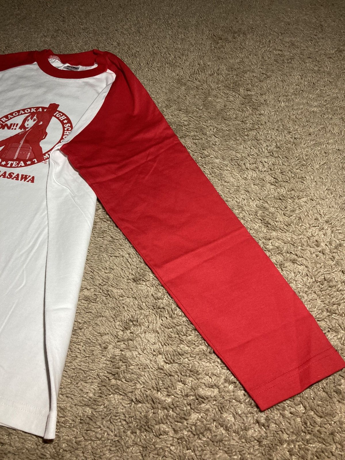 Anime 2010 K-On! Anime Red Raglan Yui Hirasawa Manga Cosplay 2010s Size US M / EU 48-50 / 2 - 6 Thumbnail